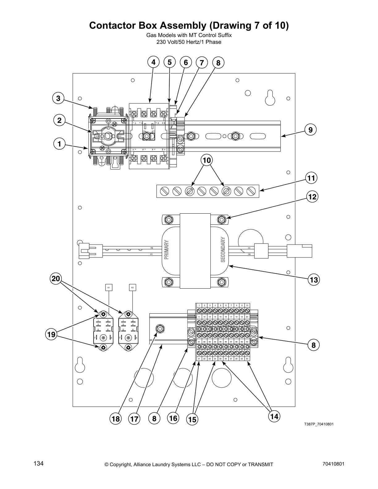 Contactor Box Assembly (Drawing 7 of 10)
