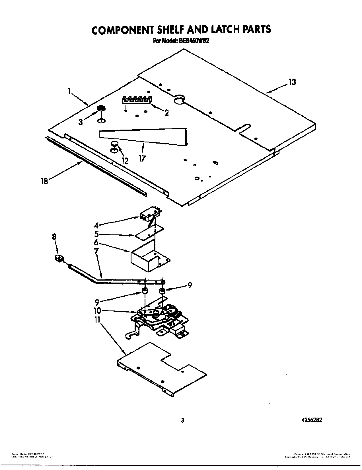 03 - COMPONENT SHELF AND LATCH
