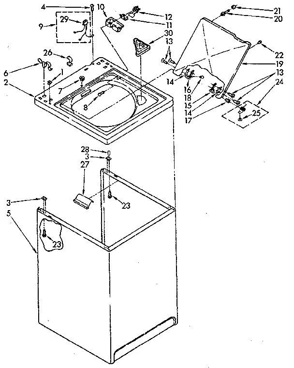 TOP AND CABINET PARTS