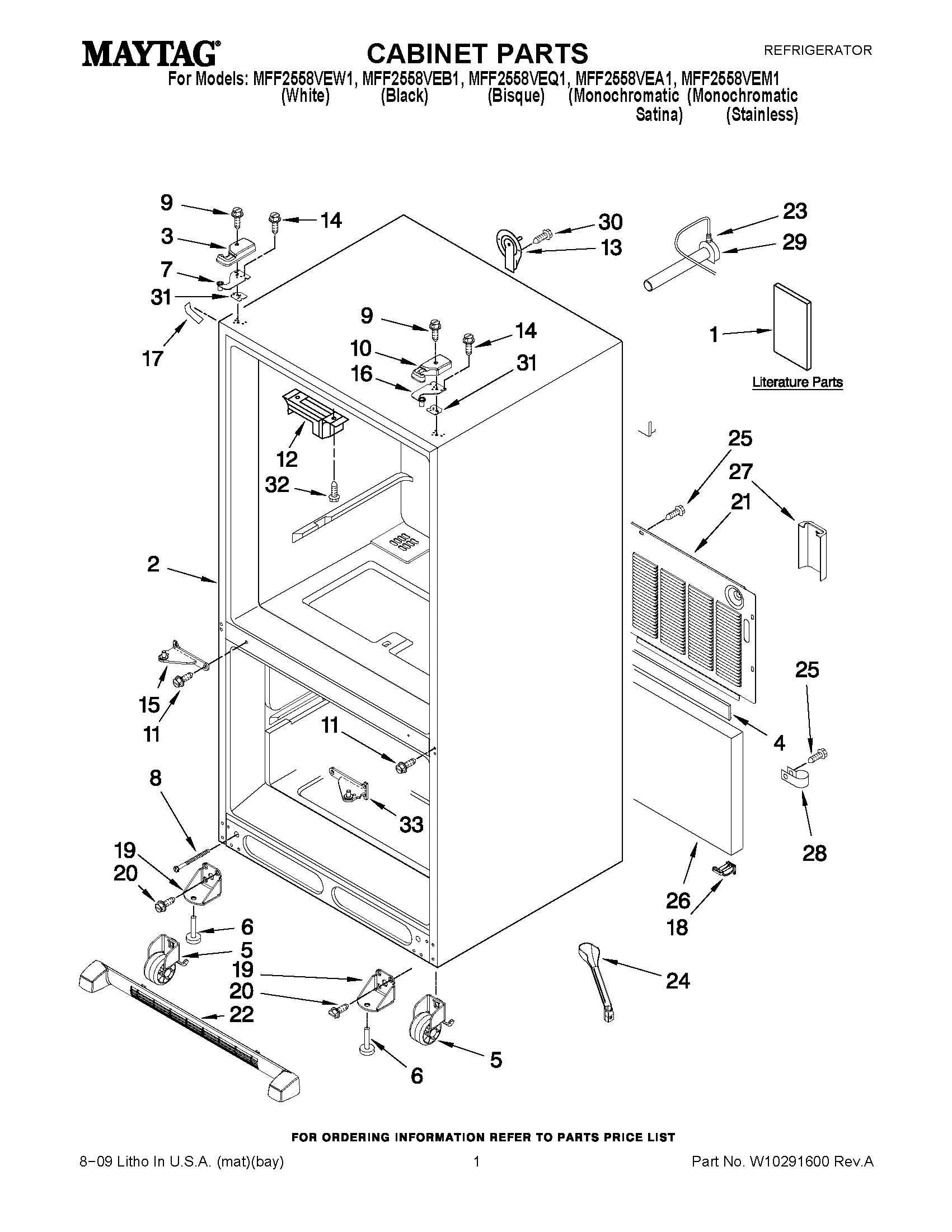 01 - CABINET PARTS