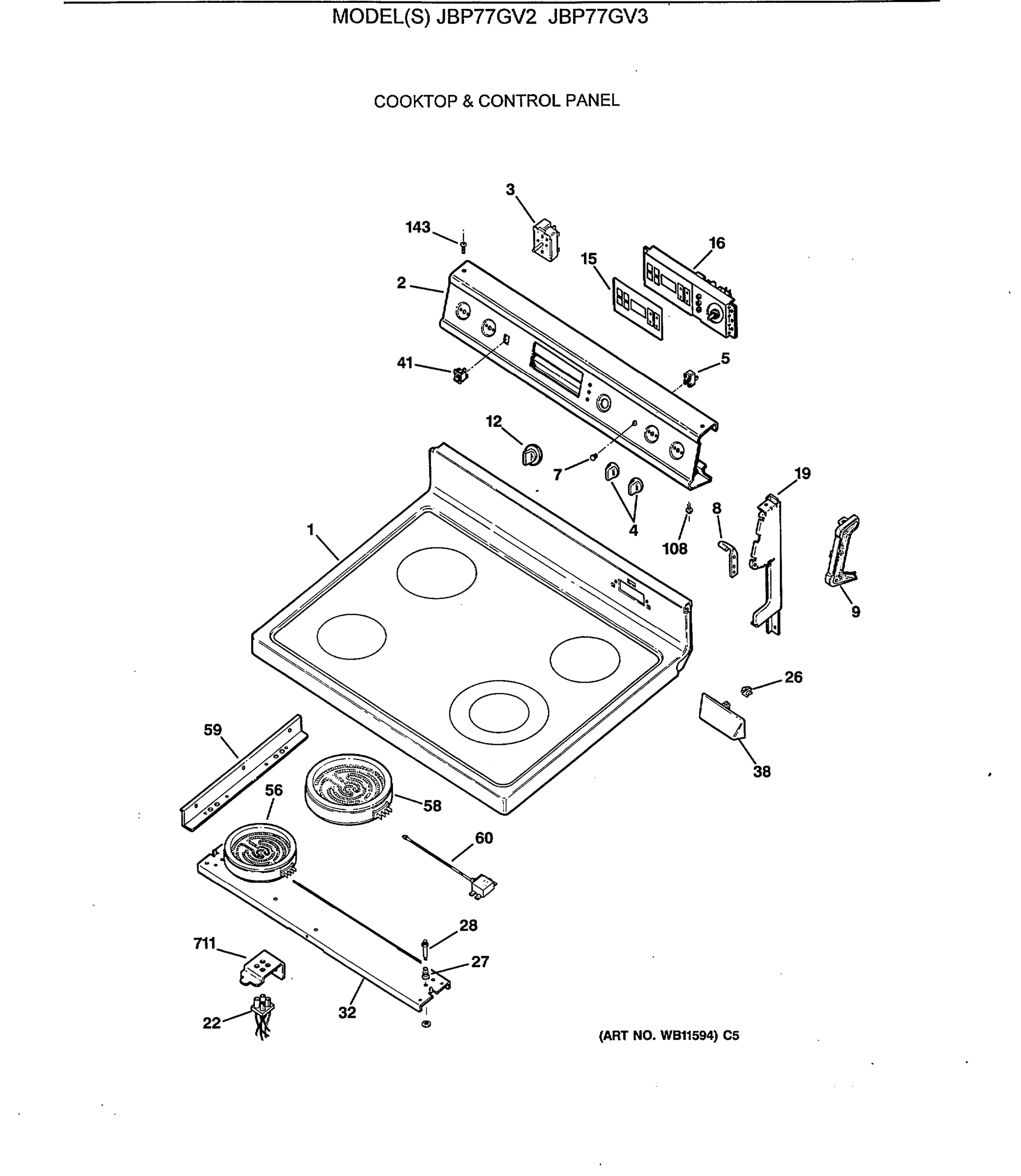 COOKTOP & CONTROL PANEL