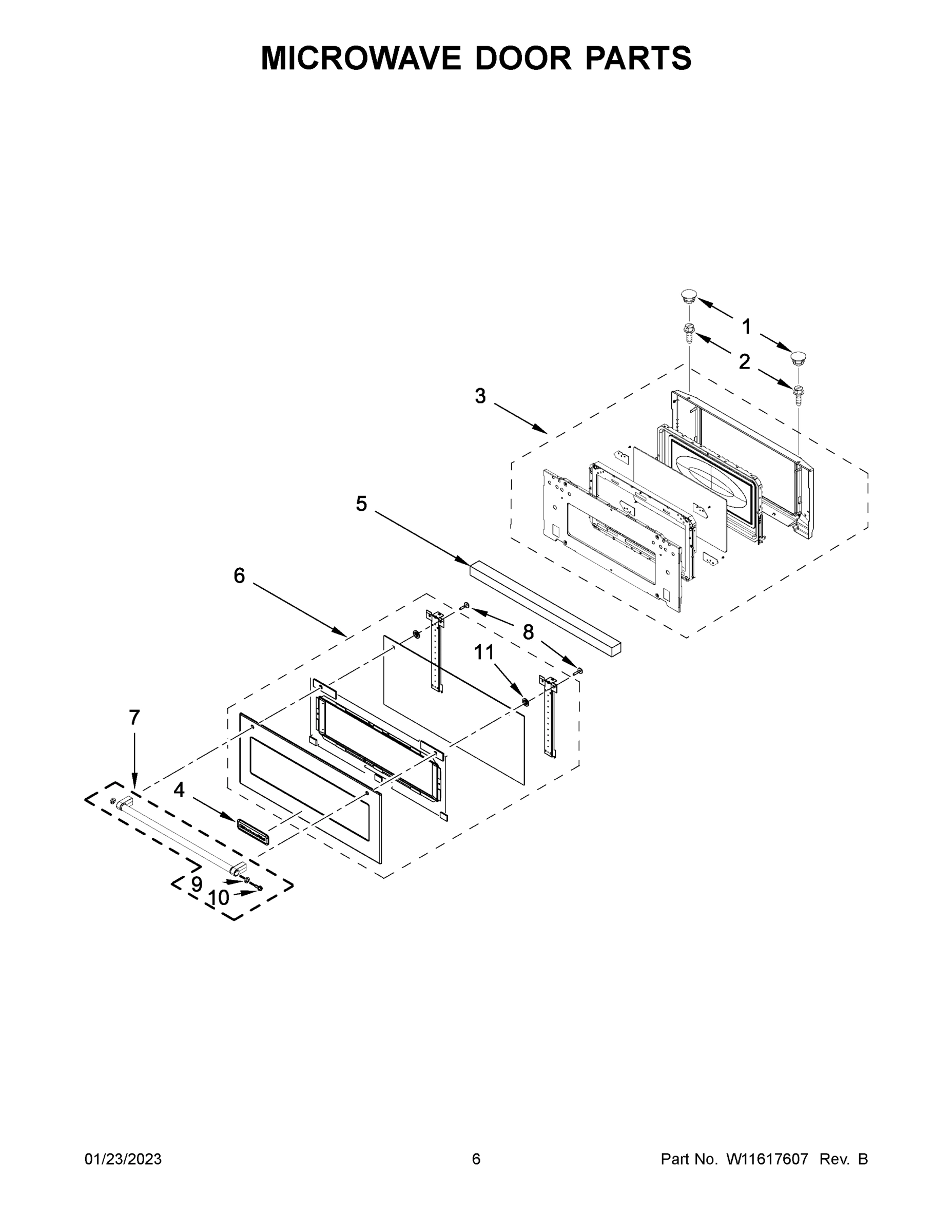 04 - MICROWAVE DOOR PARTS