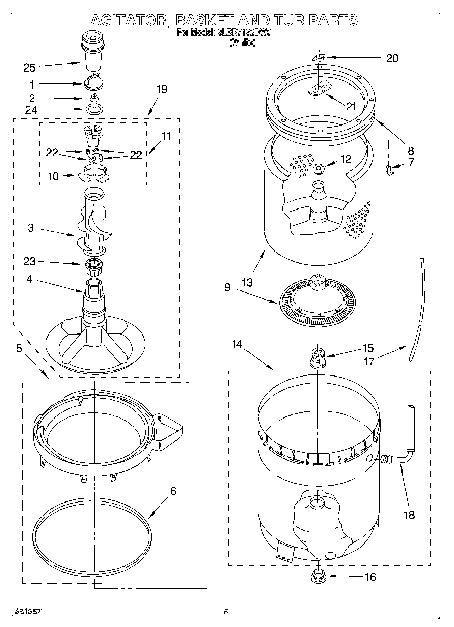 03 - AGITATOR, BASKET AND TUB
