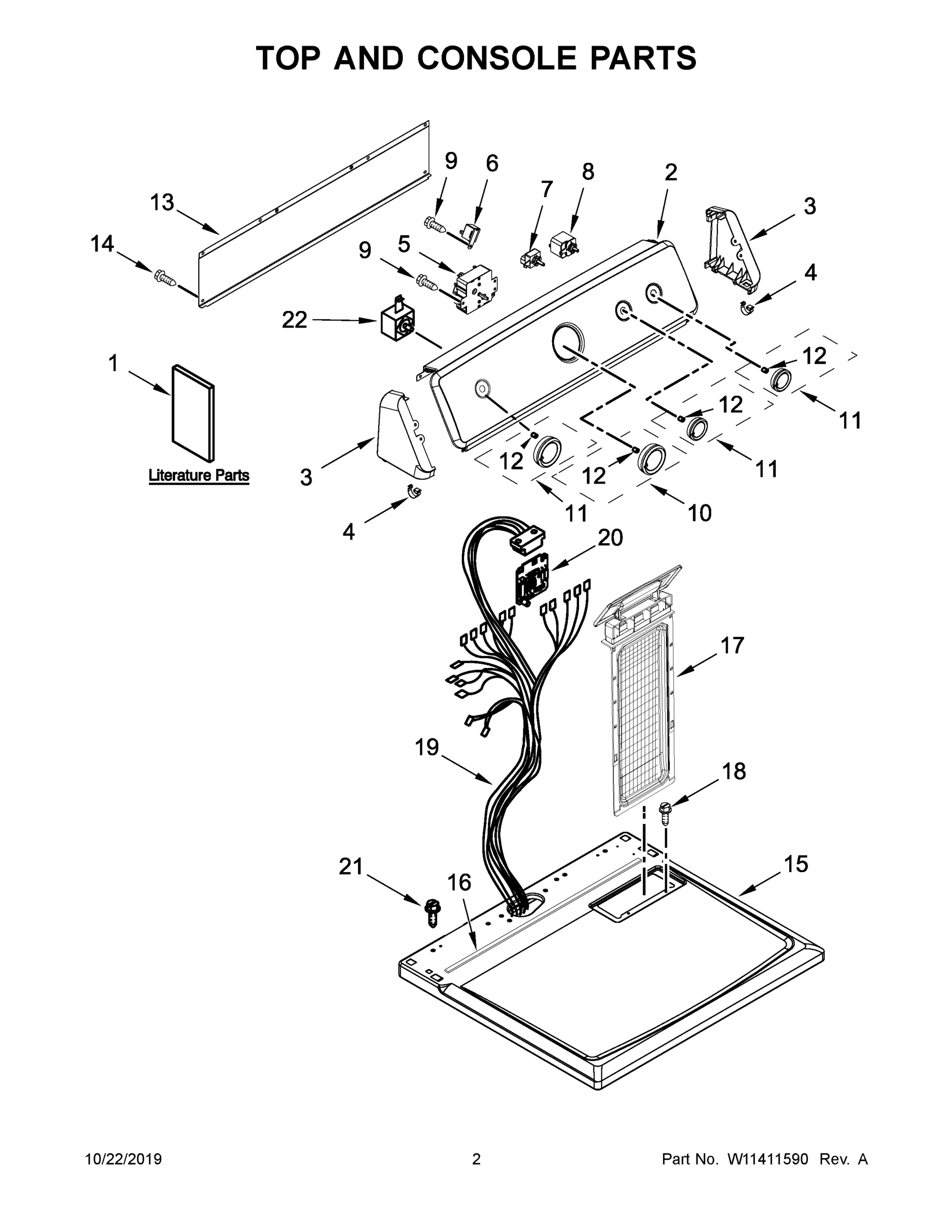 02 - TOP AND CONSOLE PARTS