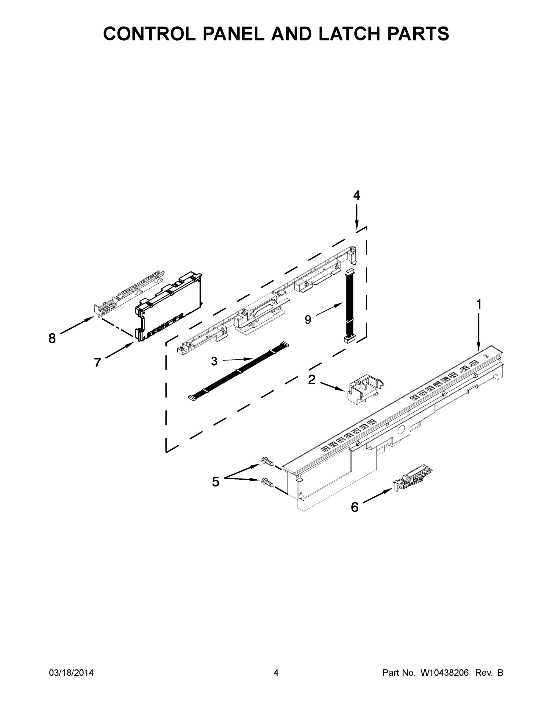 03 - CONTROL PANEL AND LATCH PARTS