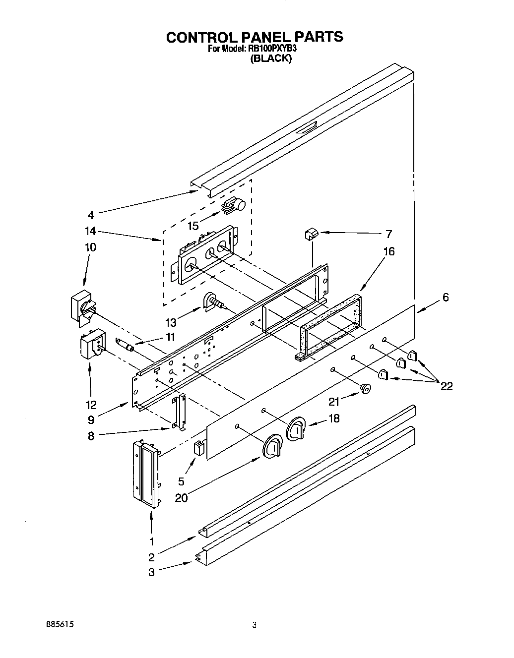 02 - CONTROL PANEL, LIT/OPTIONAL