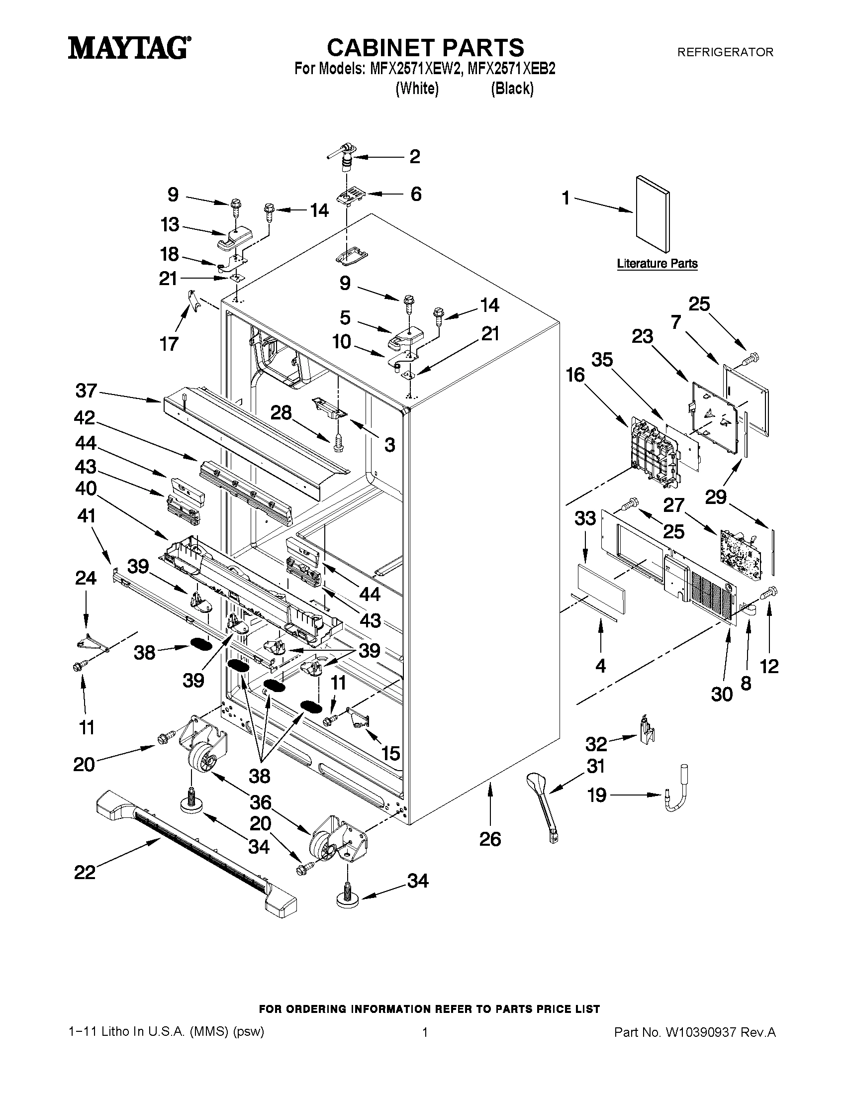 01 - CABINET PARTS