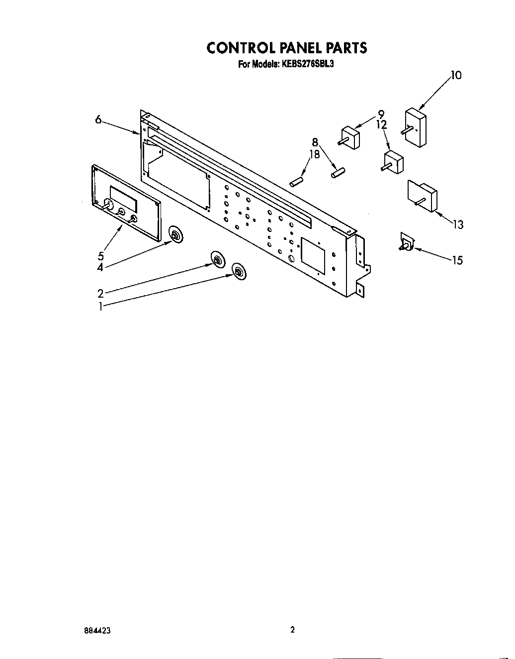 02 - CONTROL PANEL , LIT/OPTIONAL