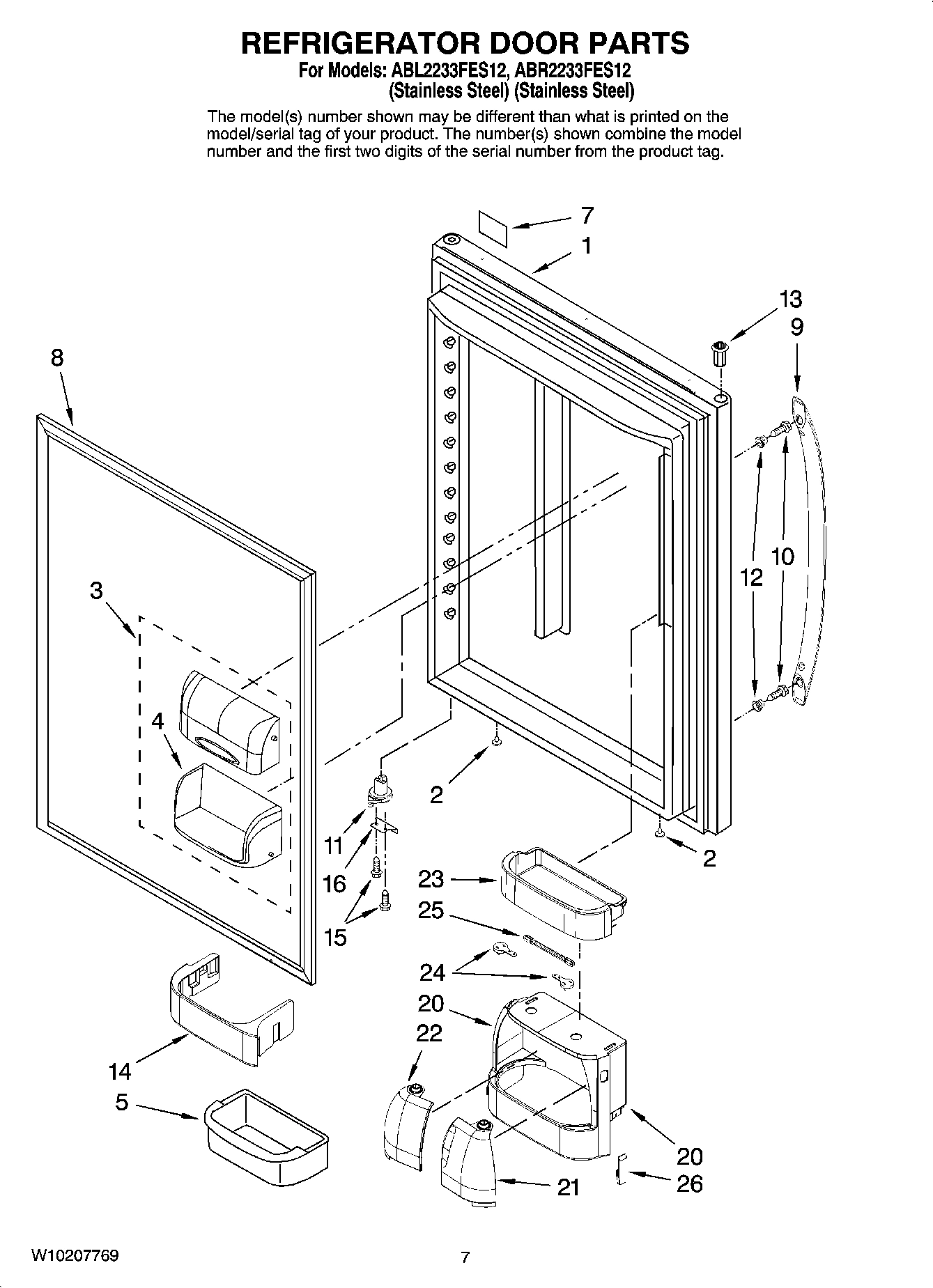 04 - REFRIGERATOR DOOR PARTS