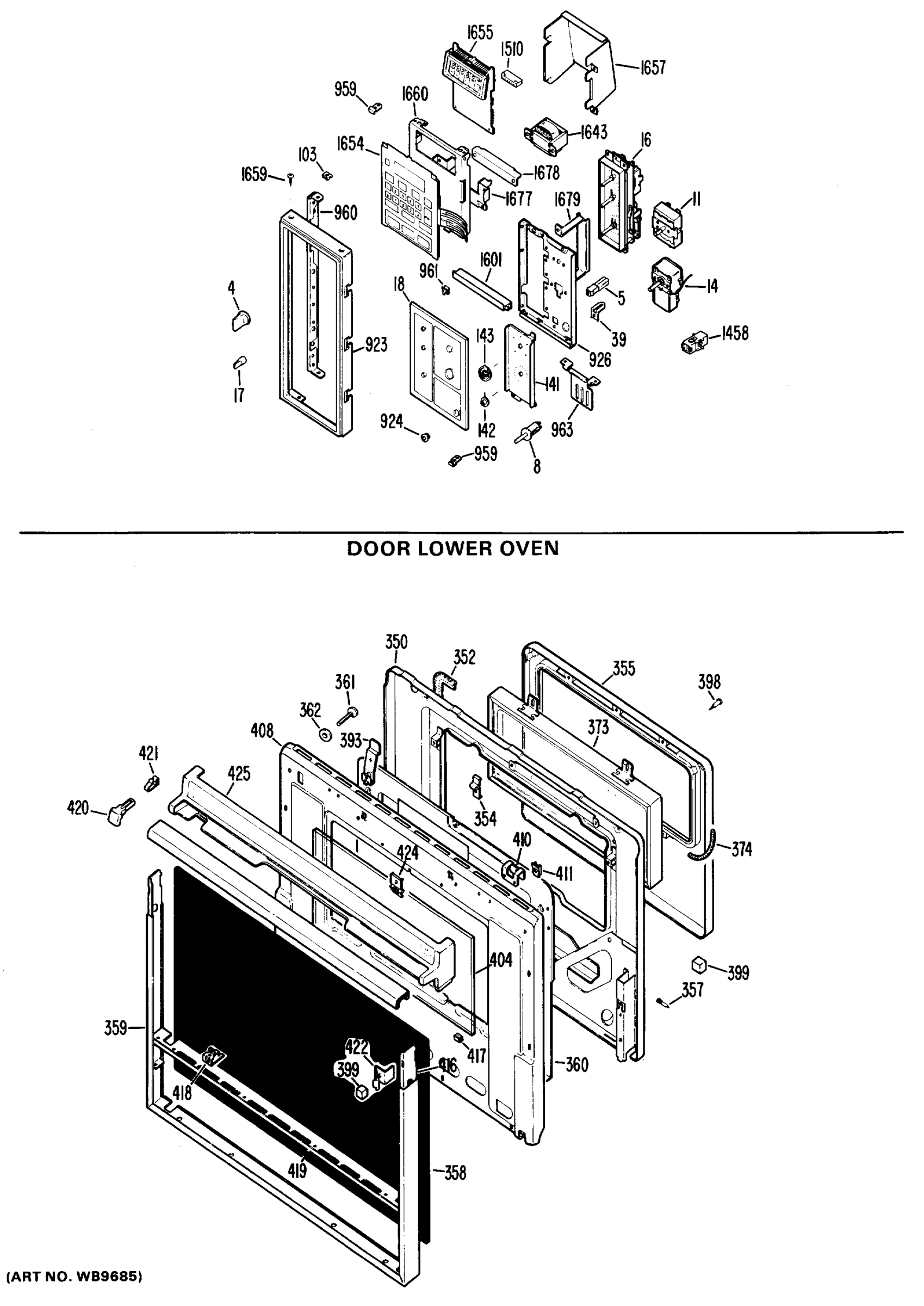 DOOR LOWER OVEN