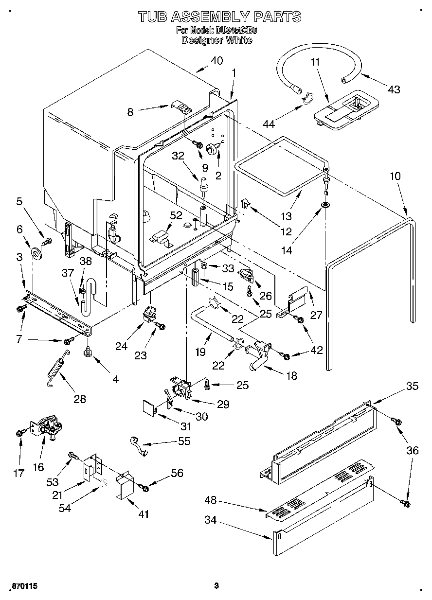 03 - TUB ASSEMBLY, LIT\OPTIONAL