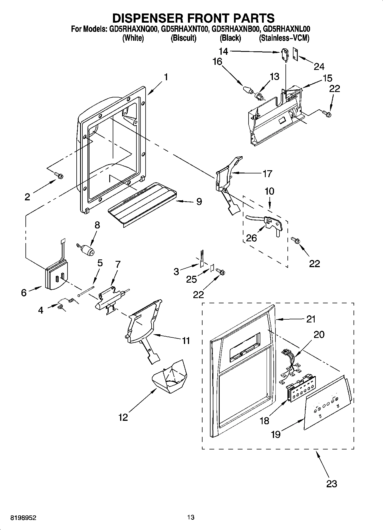 08 - DISPENSER FRONT PARTS
