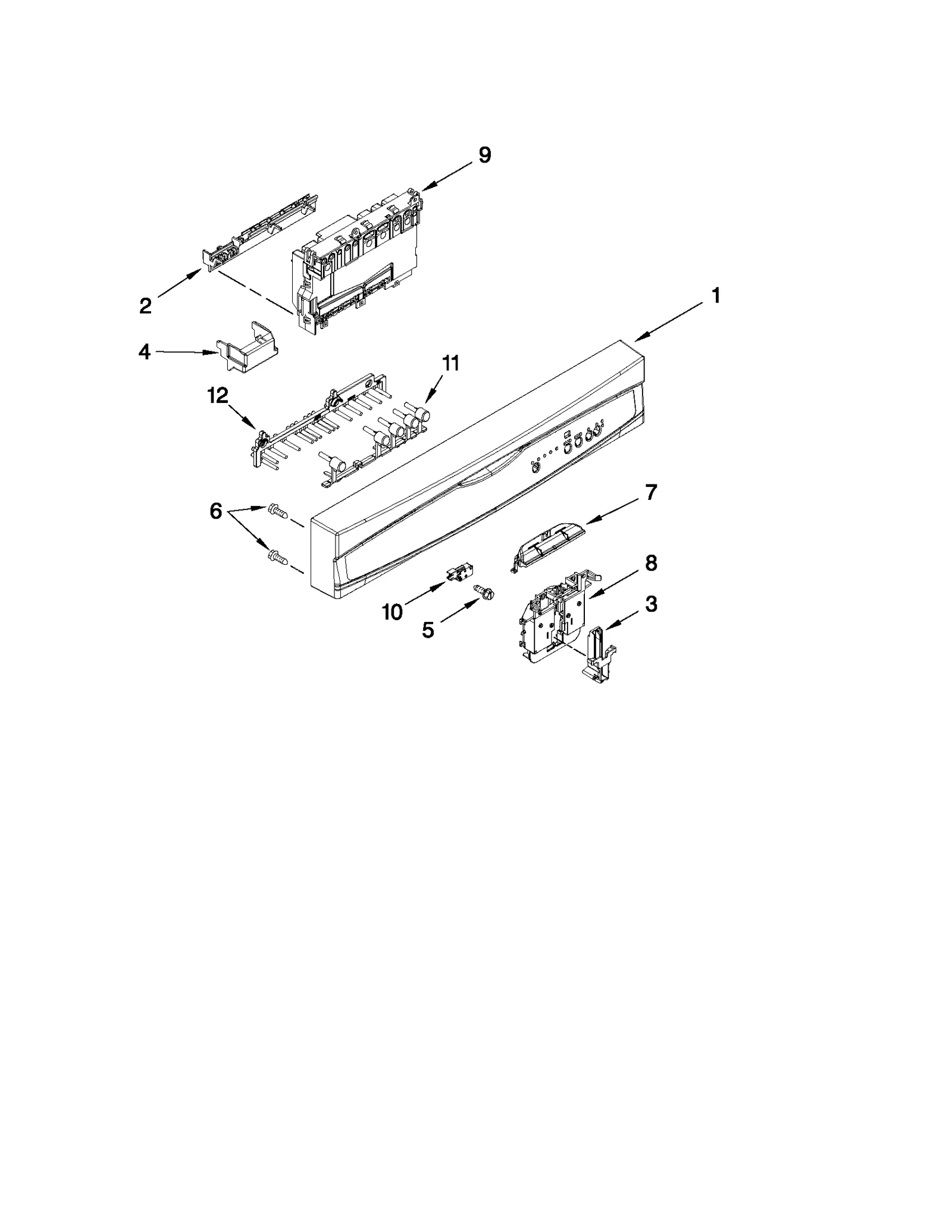 CONTROL PANEL AND LATCH PARTS