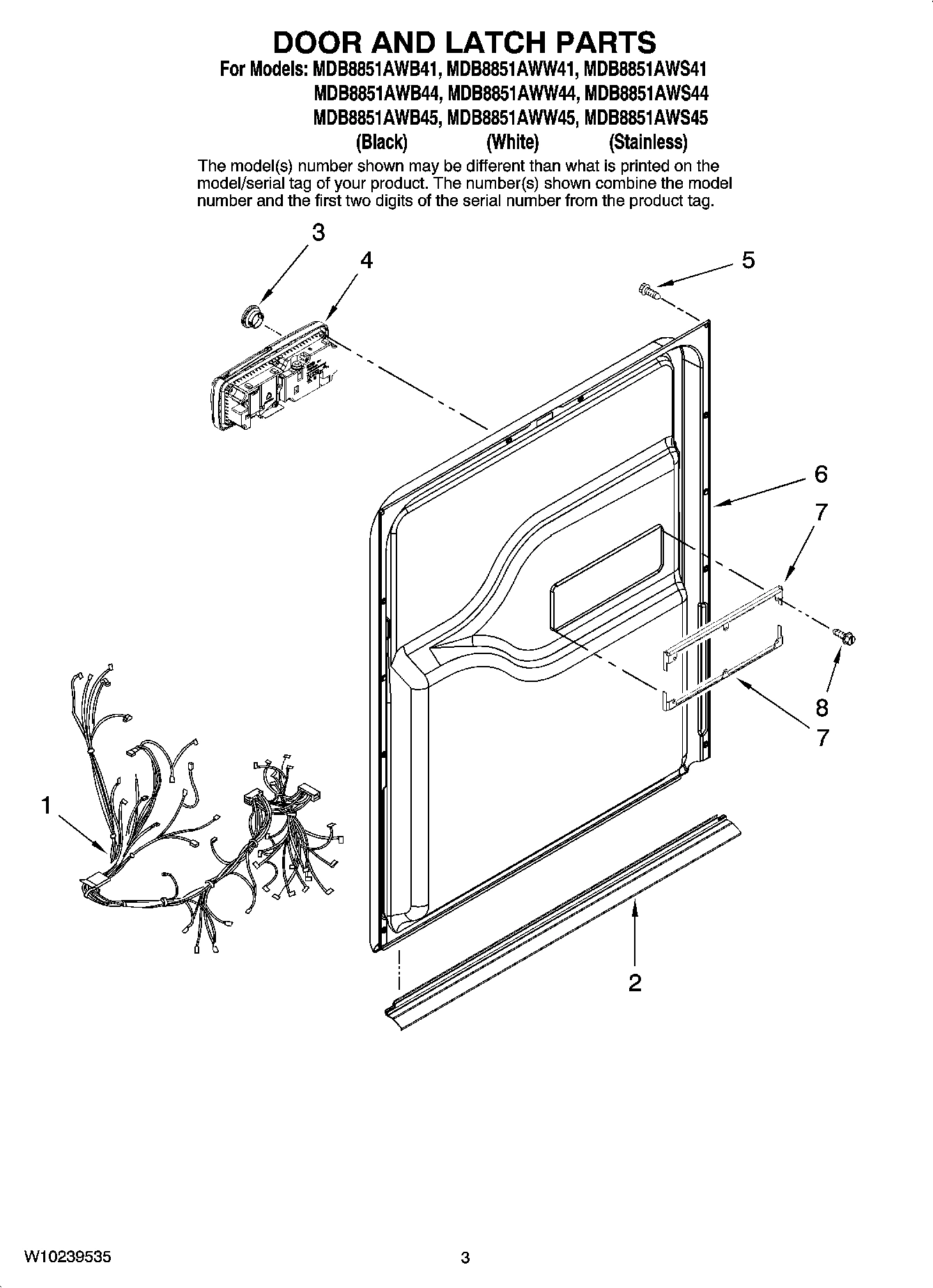 03 - DOOR AND LATCH PARTS