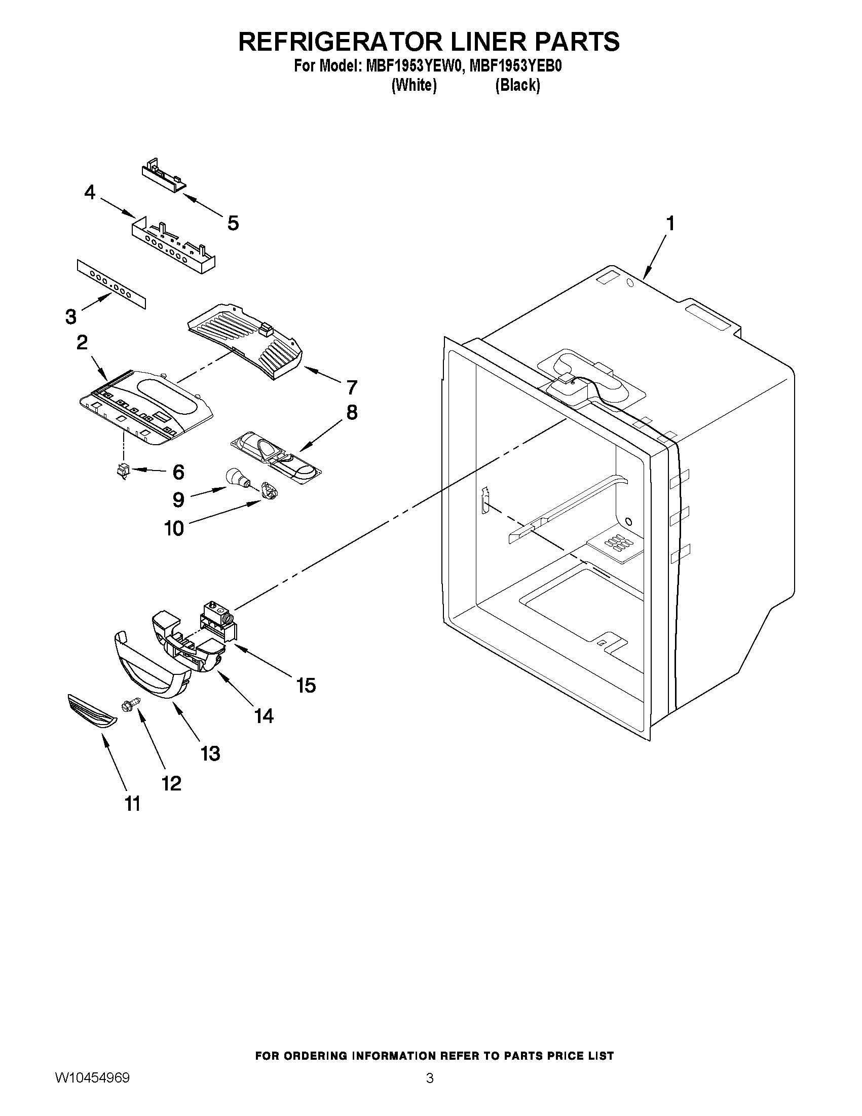 02 - REFRIGERATOR LINER PARTS