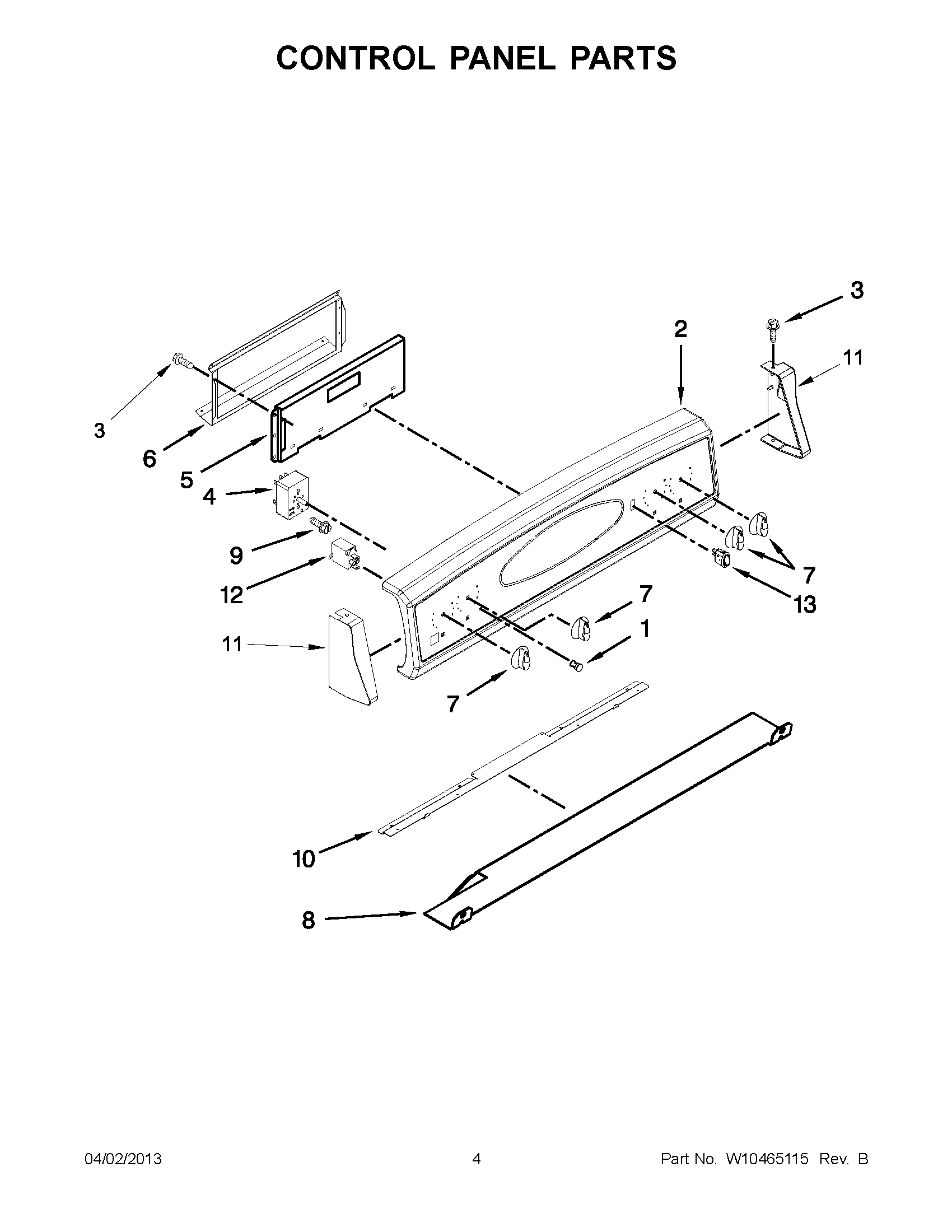 02 - CONTROL PANEL PARTS