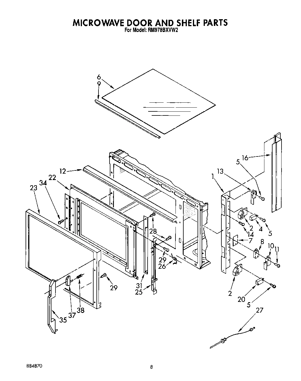 06 - MICROWAVE DOOR AND SHELF, LIT/OPTIONAL
