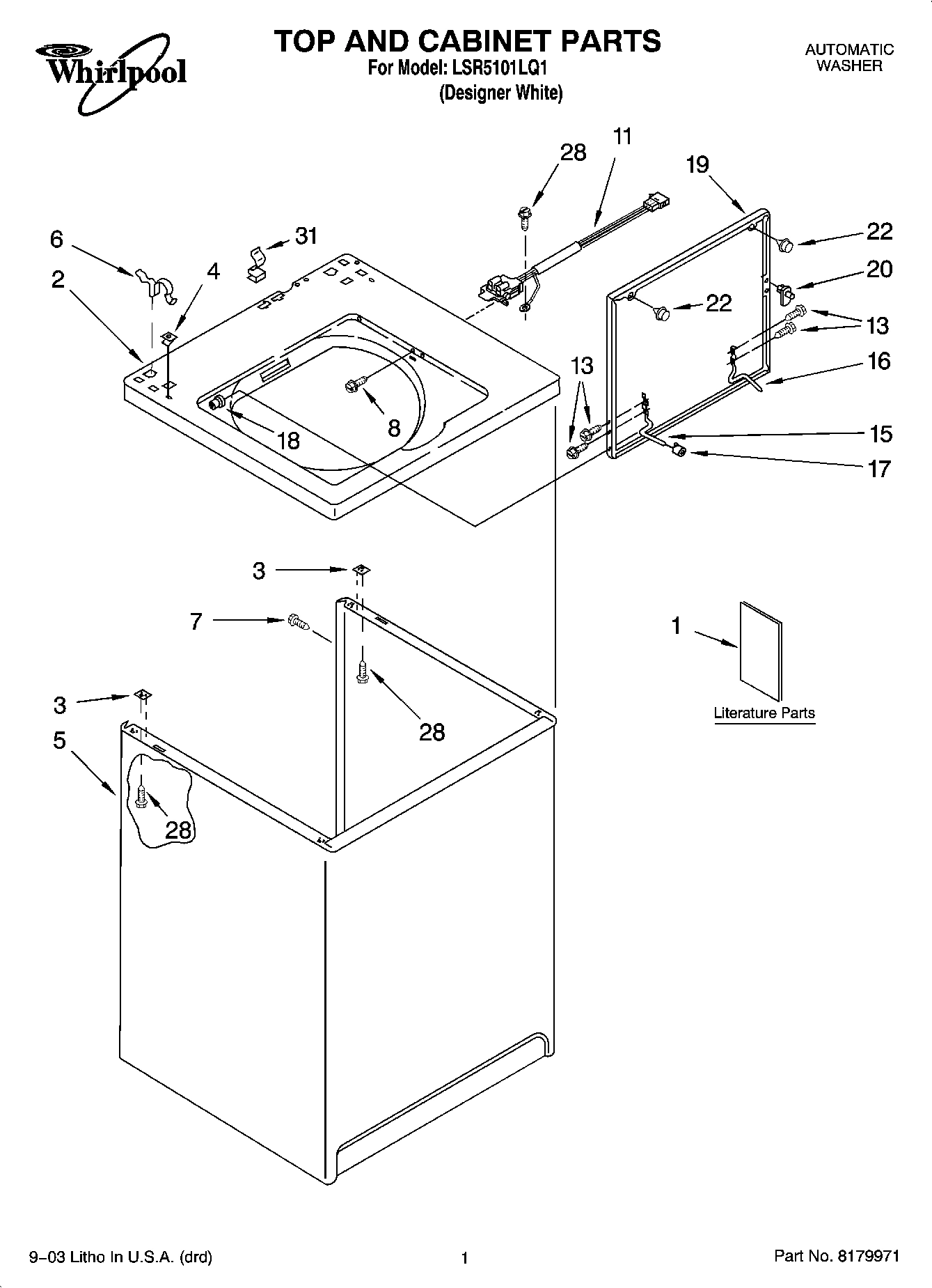 01 - TOP AND CABINET PARTS