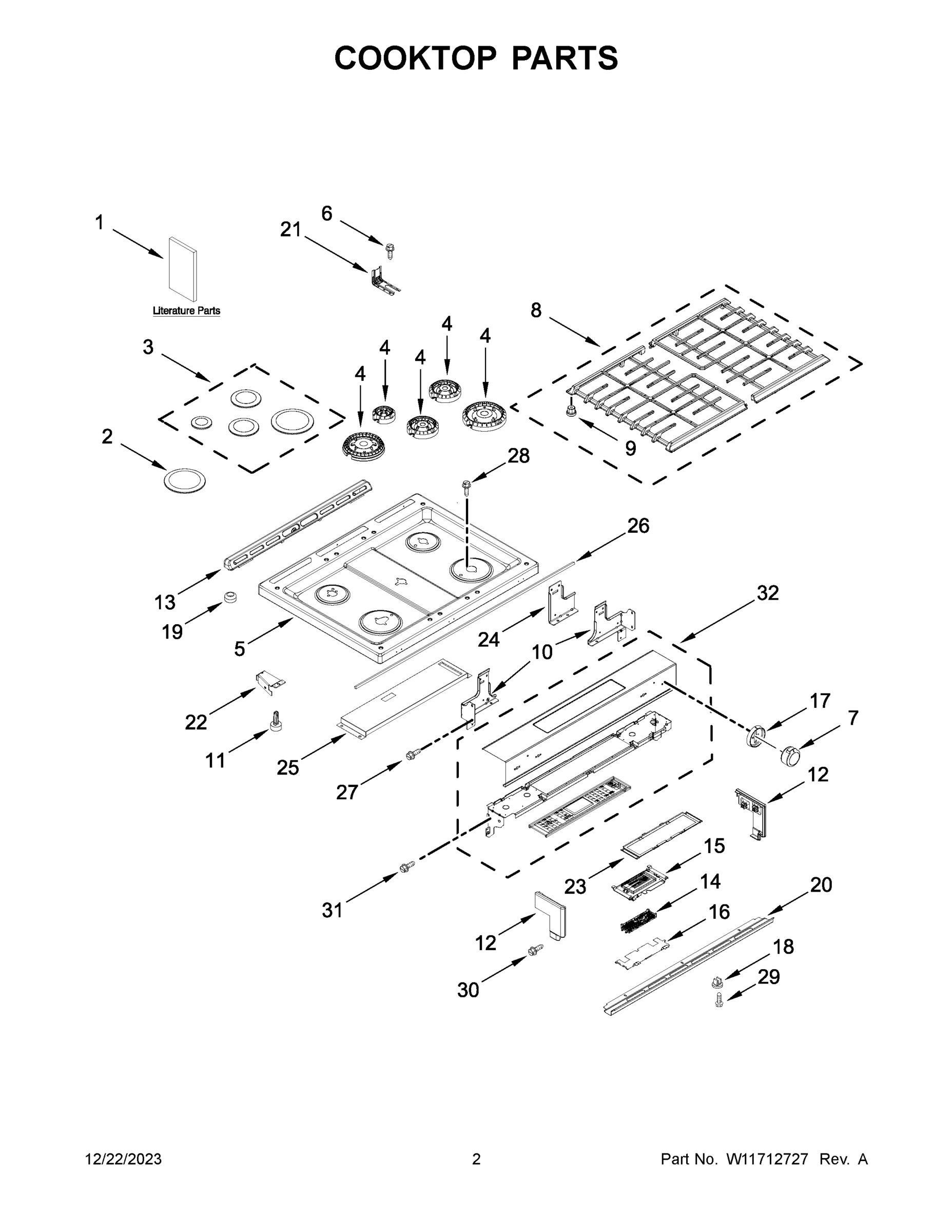 02 - COOKTOP PARTS