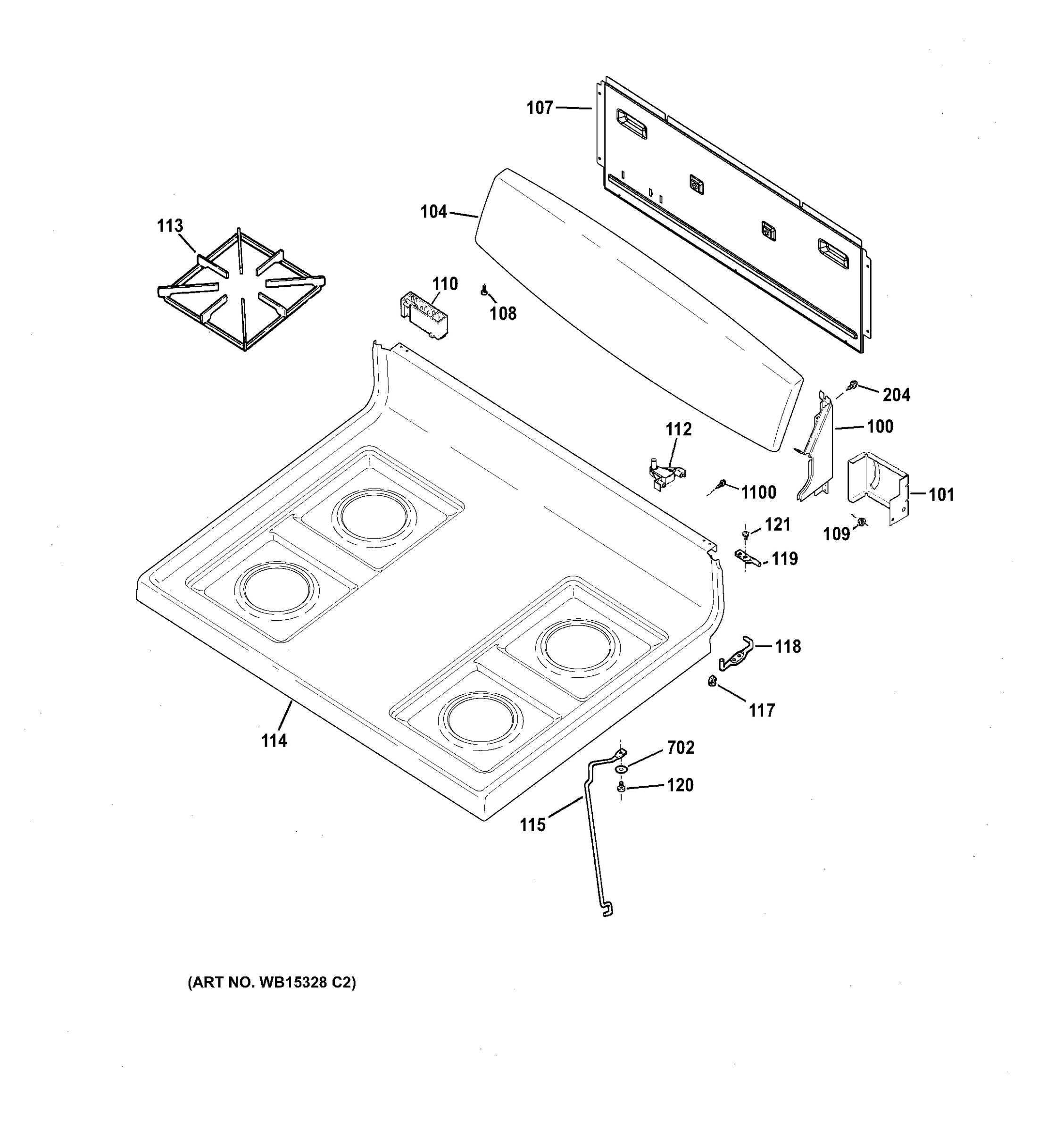 CONTROL PANEL & COOKTOP