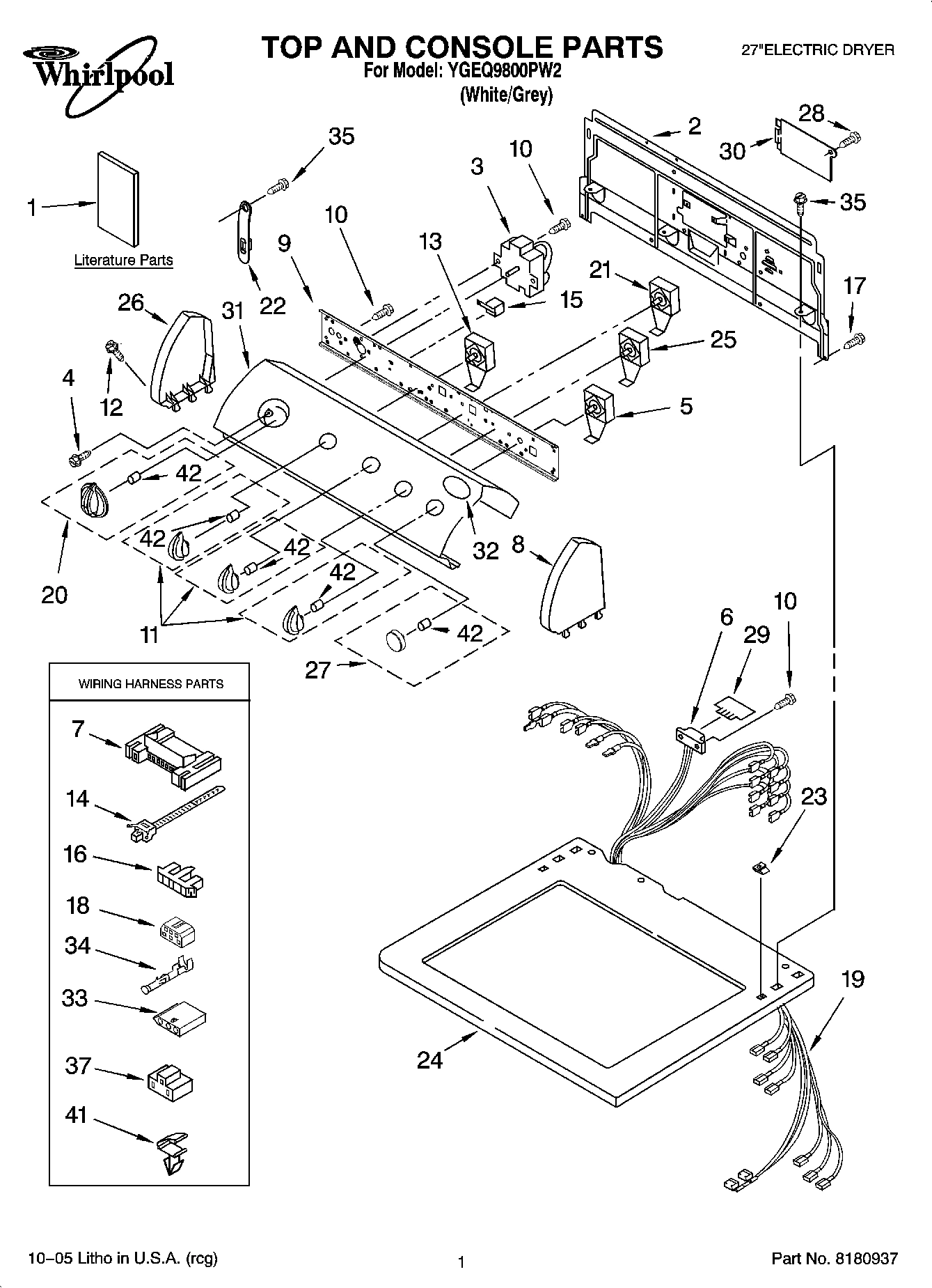 01 - TOP AND CONSOLE PARTS