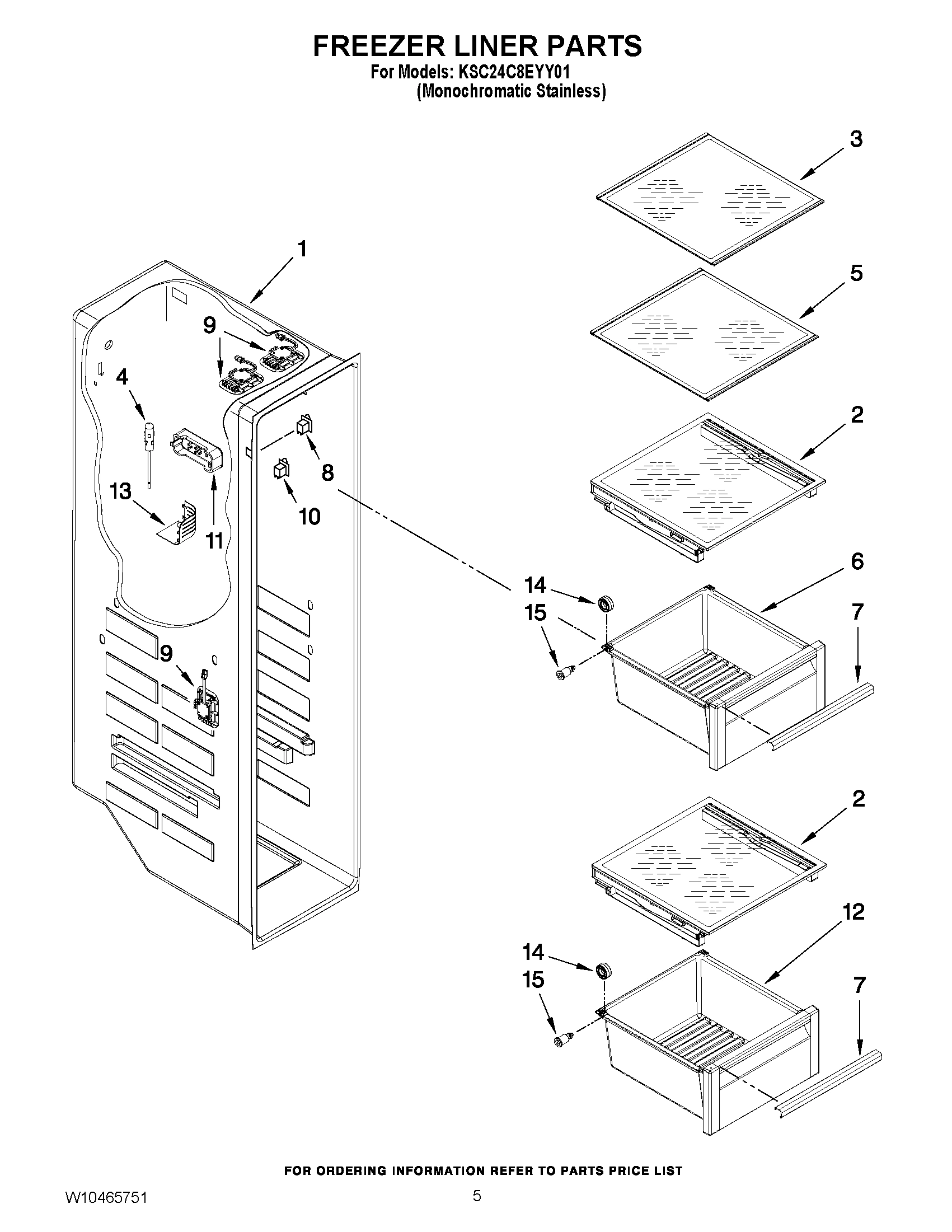 04 - FREEZER LINER PARTS