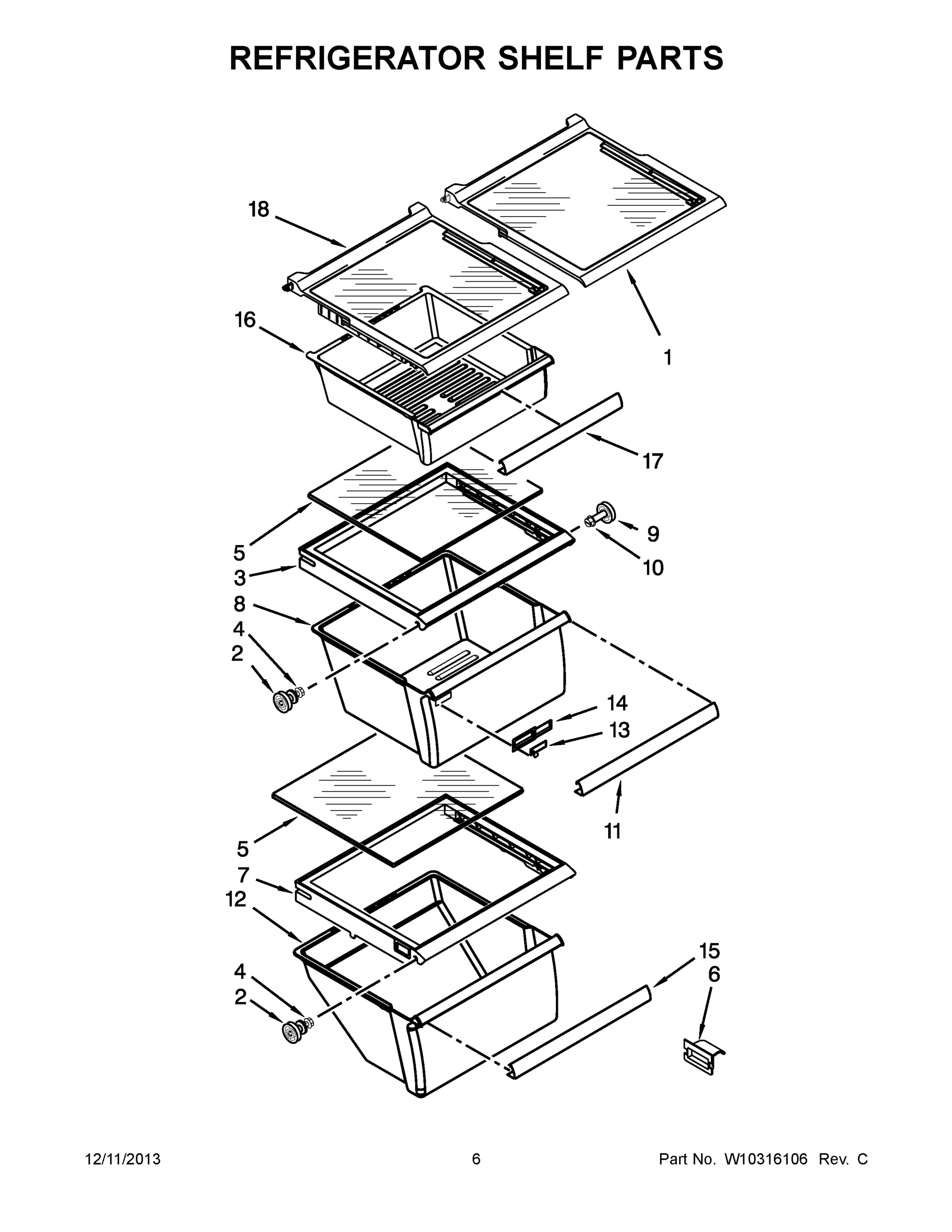 04 - REFRIGERATOR SHELF PARTS