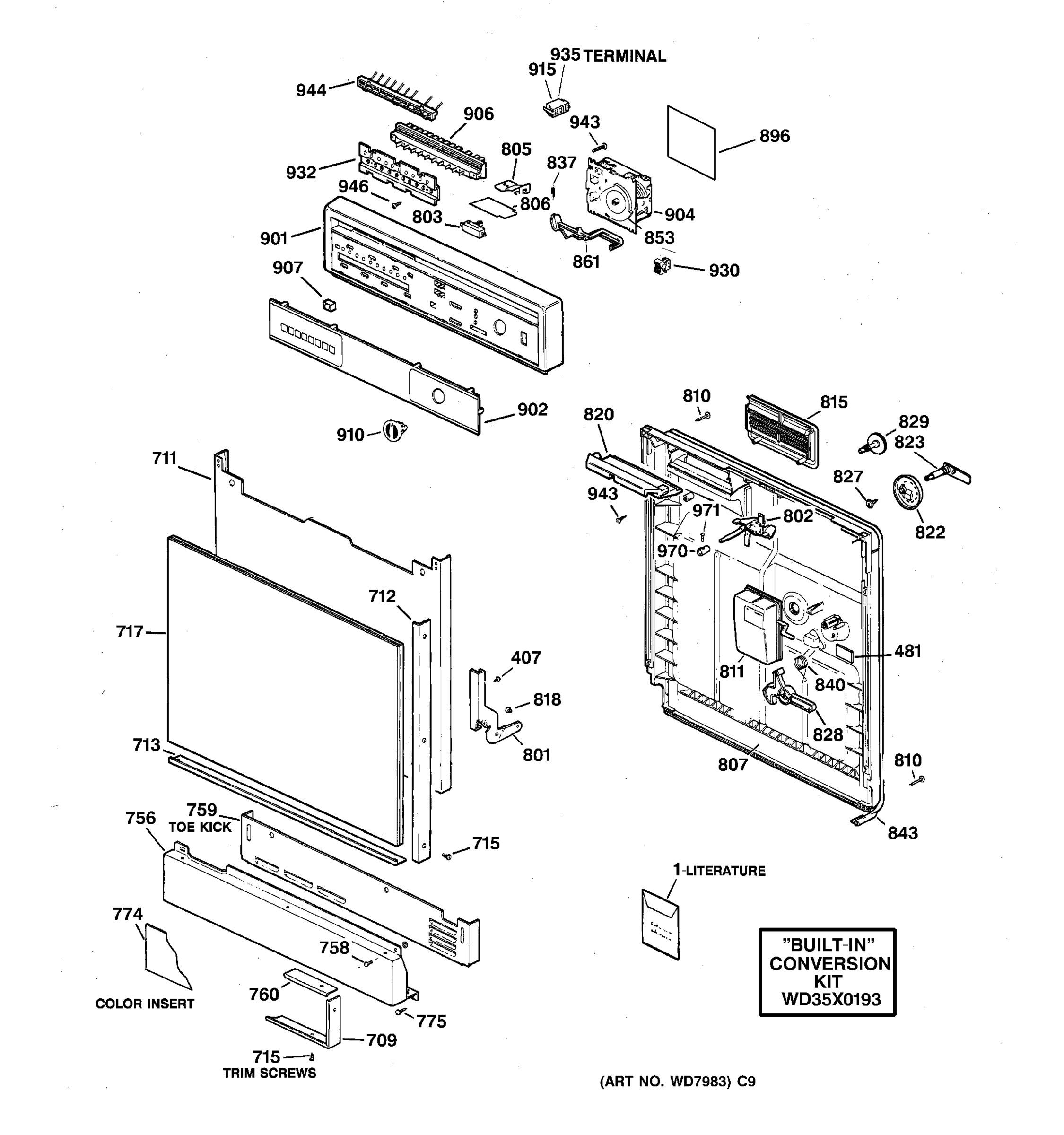 ESCUTCHEON & DOOR ASSEMBLY