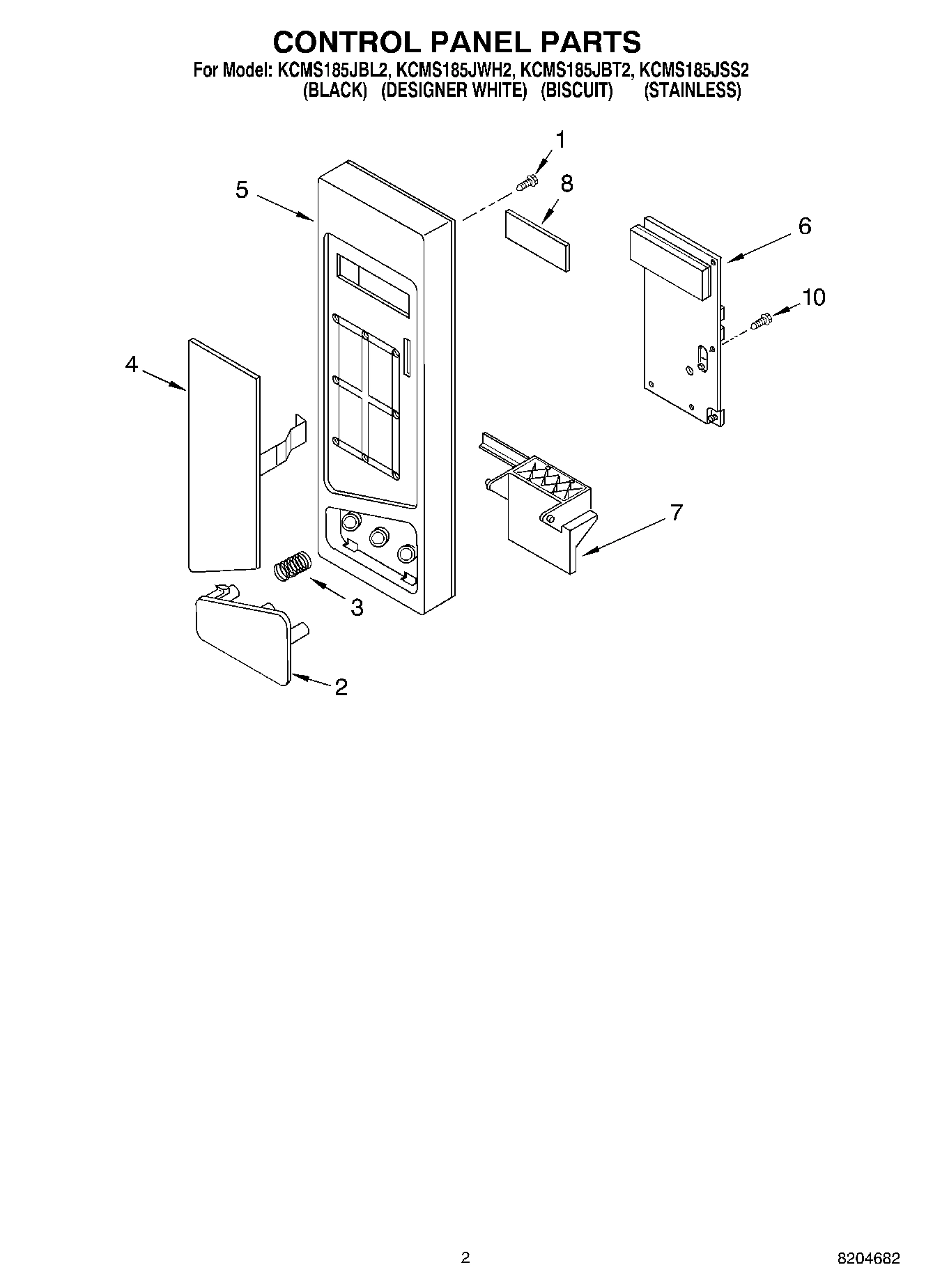 02 - CONTROL PANEL PARTS