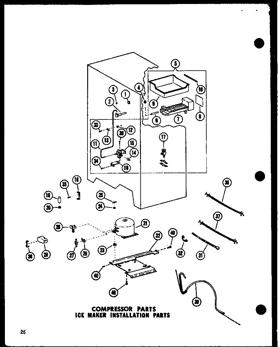 01 - COMP PARTS ICE MAKER INSTALLATION PARTS