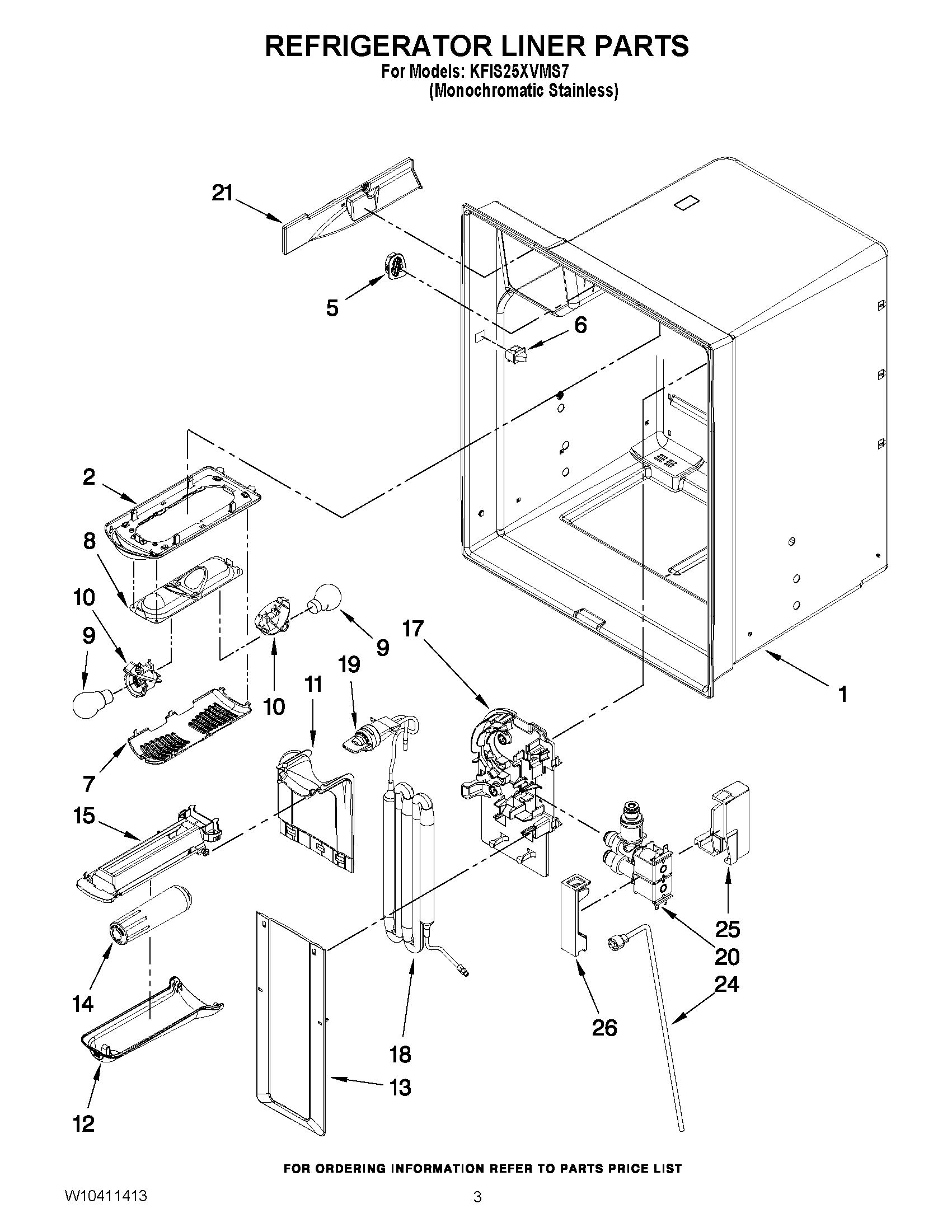 02 - REFRIGERATOR LINER PARTS