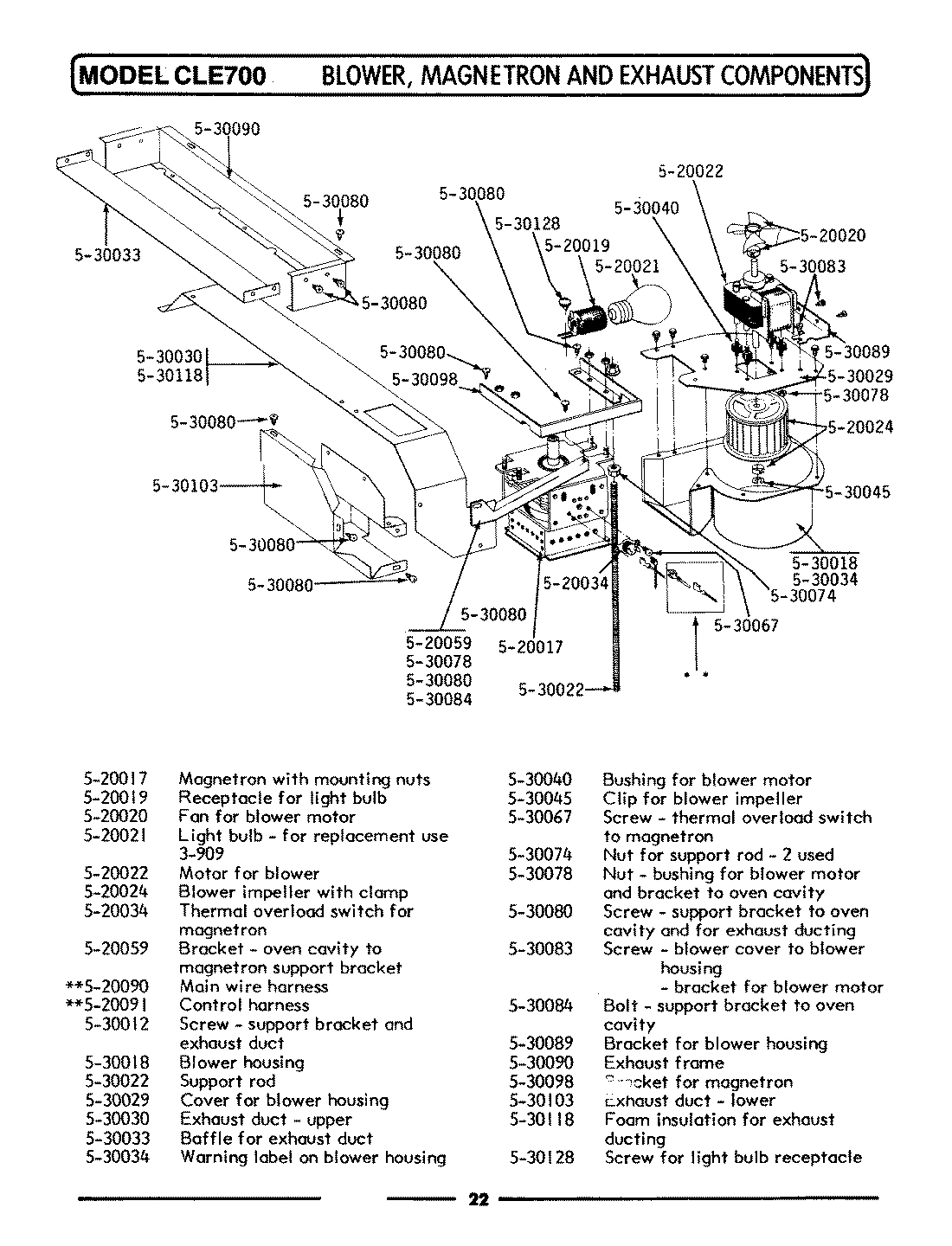 09 - MICROWAVE BLOWER & EXHAUST COMPONENTS