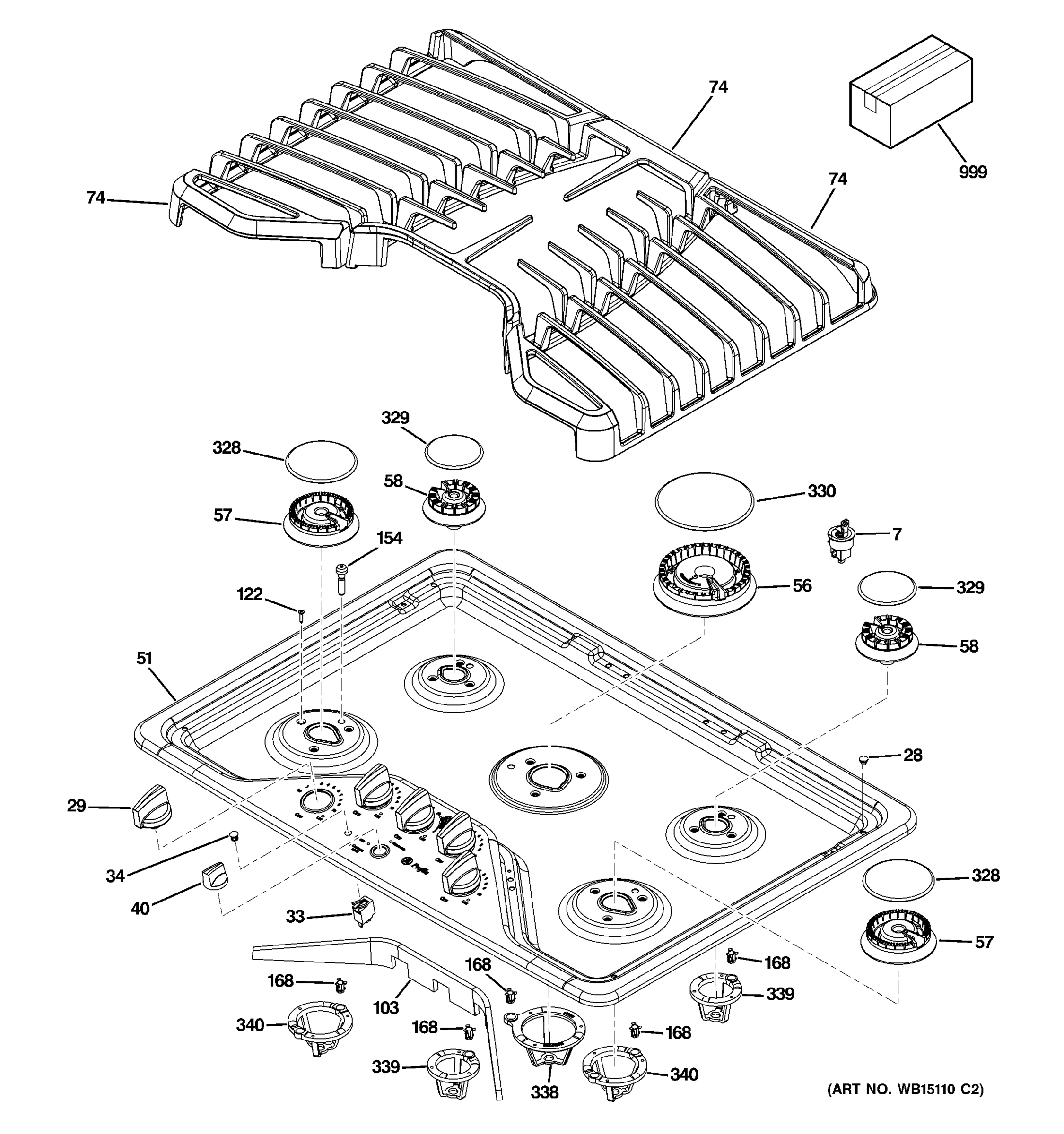 CONTROL PANEL & COOKTOP