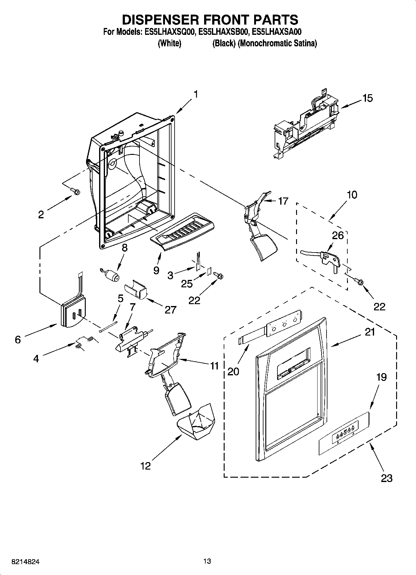 08 - DISPENSER FRONT PARTS