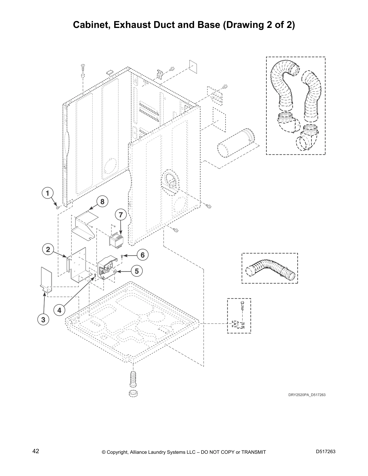 Cabinet, Exhaust Duct and Base (Drawing 2 of 2)