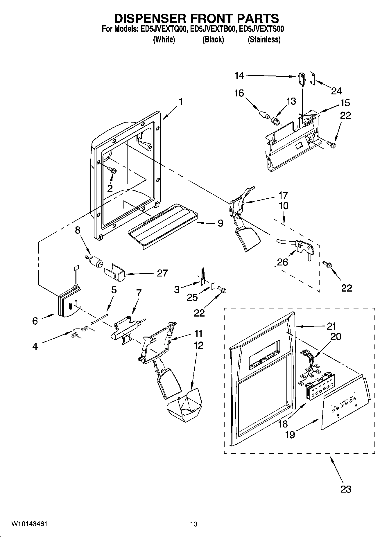 08 - DISPENSER FRONT PARTS