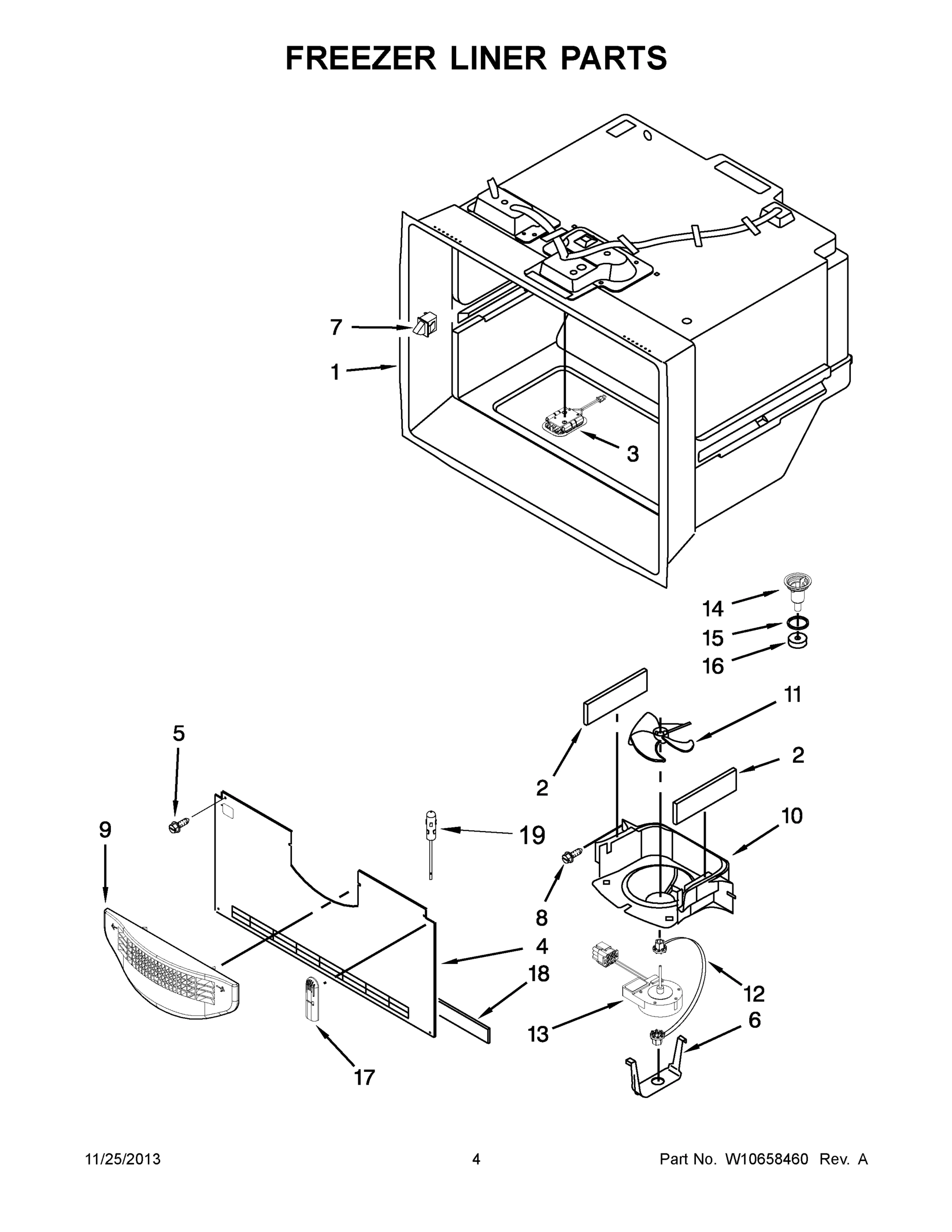 03 - FREEZER LINER PARTS