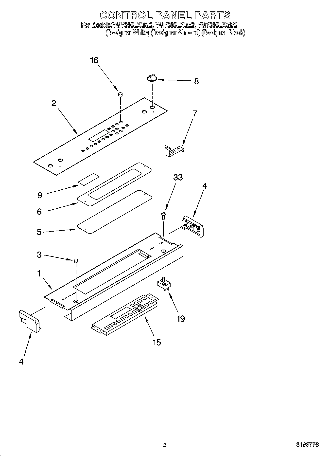 02 - CONTROL PANEL PARTS