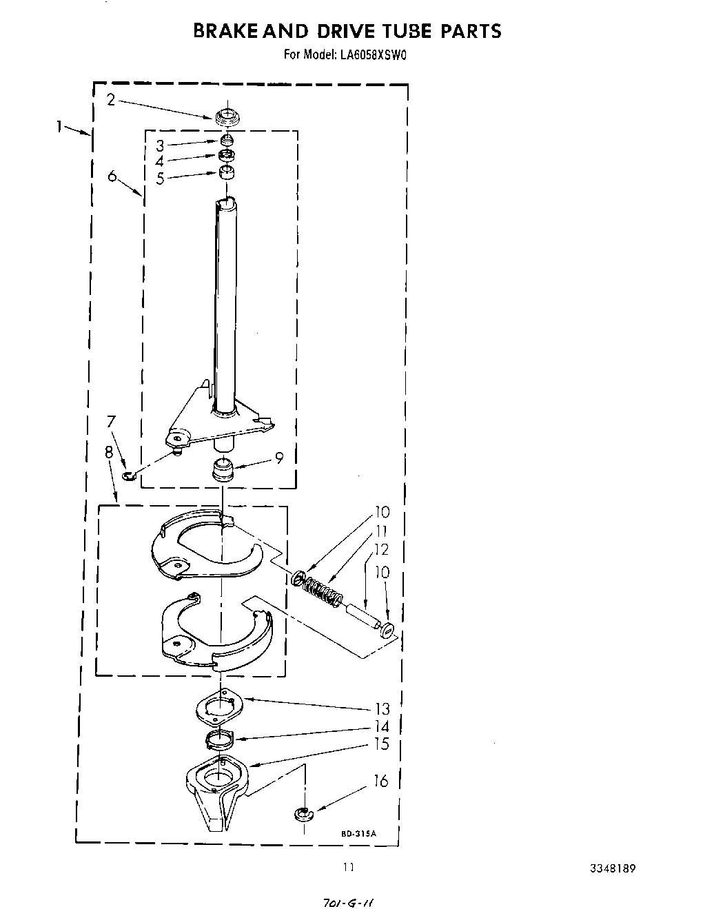 10 - BRAKE AND DRIVE TUBE