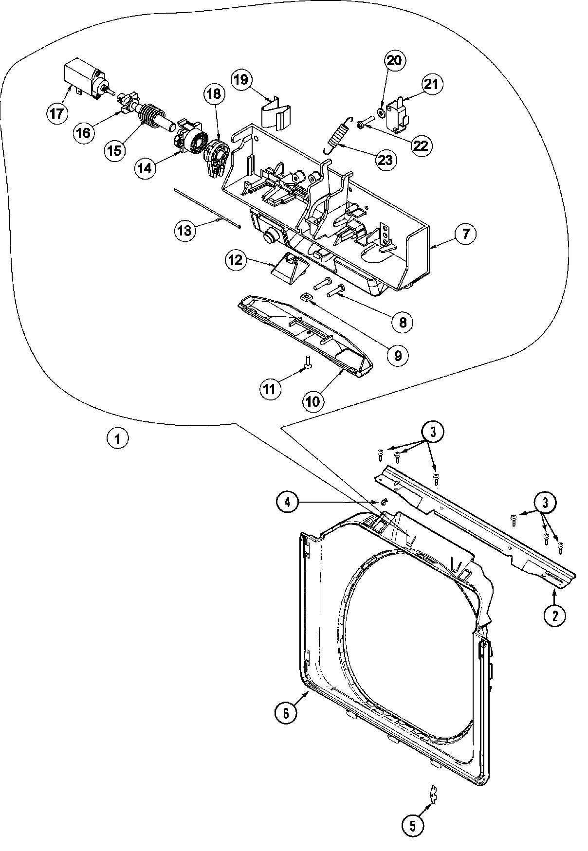 04 - DOOR SHROUD & DOOR LATCH ASSEMBLY