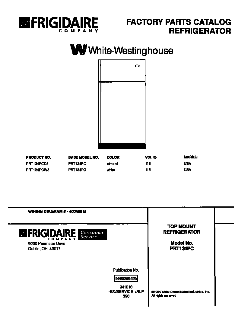 01 - TOP MOUNT REFRIGERATOR
