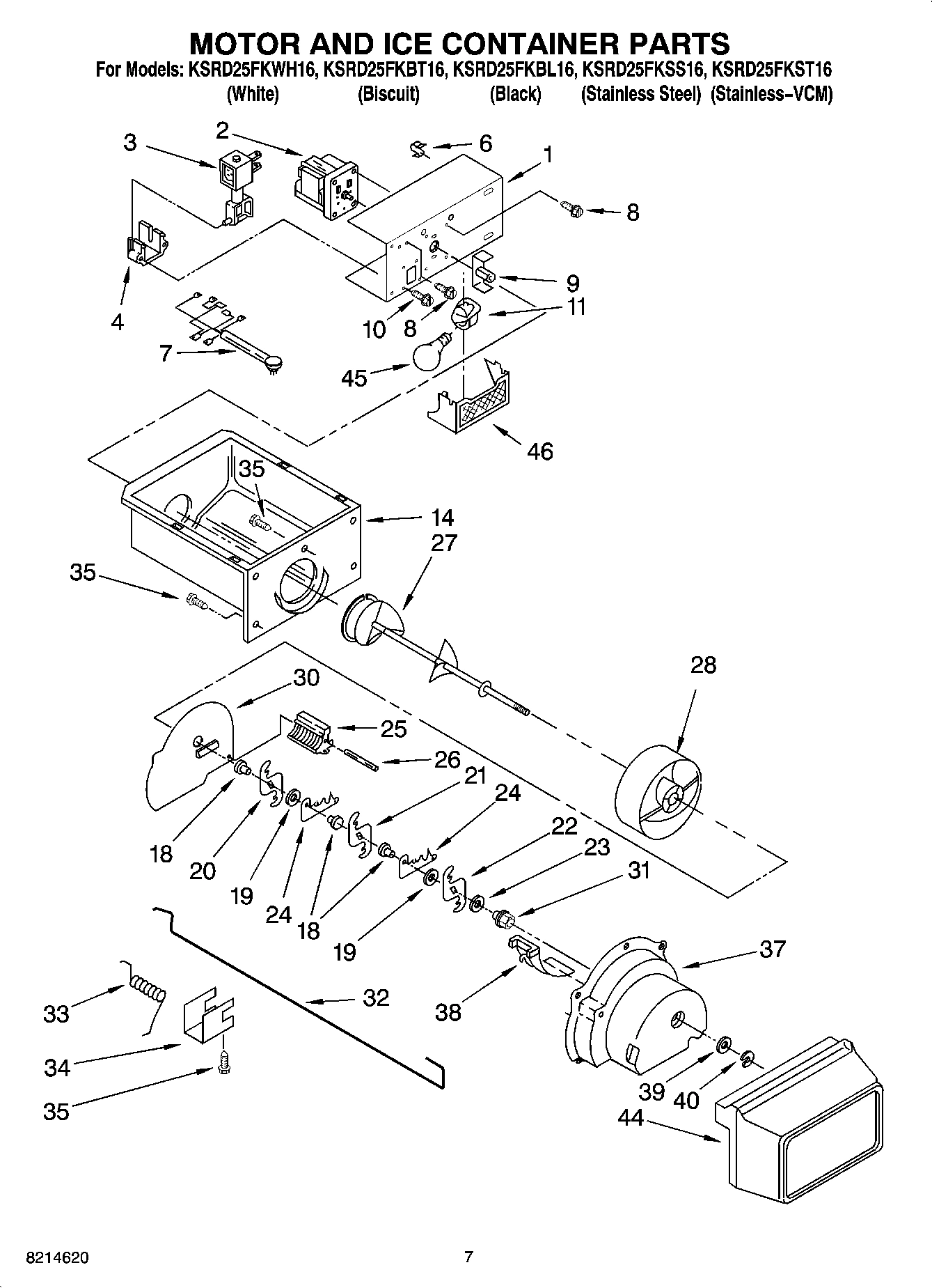 05 - MOTOR AND ICE CONTAINER PARTS
