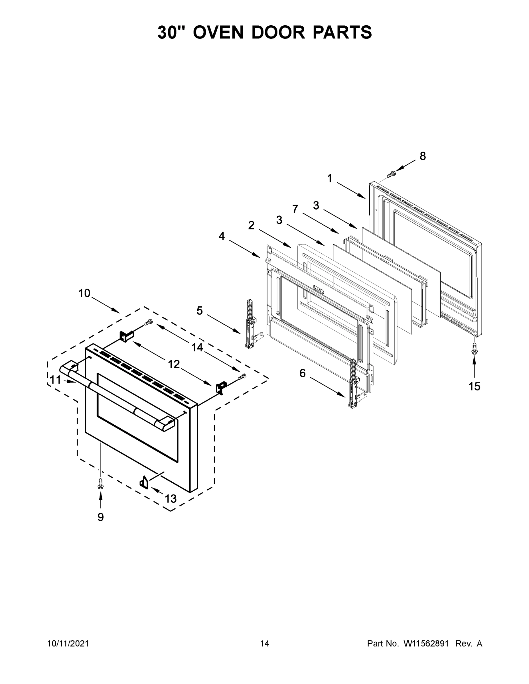 08 - 30" OVEN DOOR PARTS