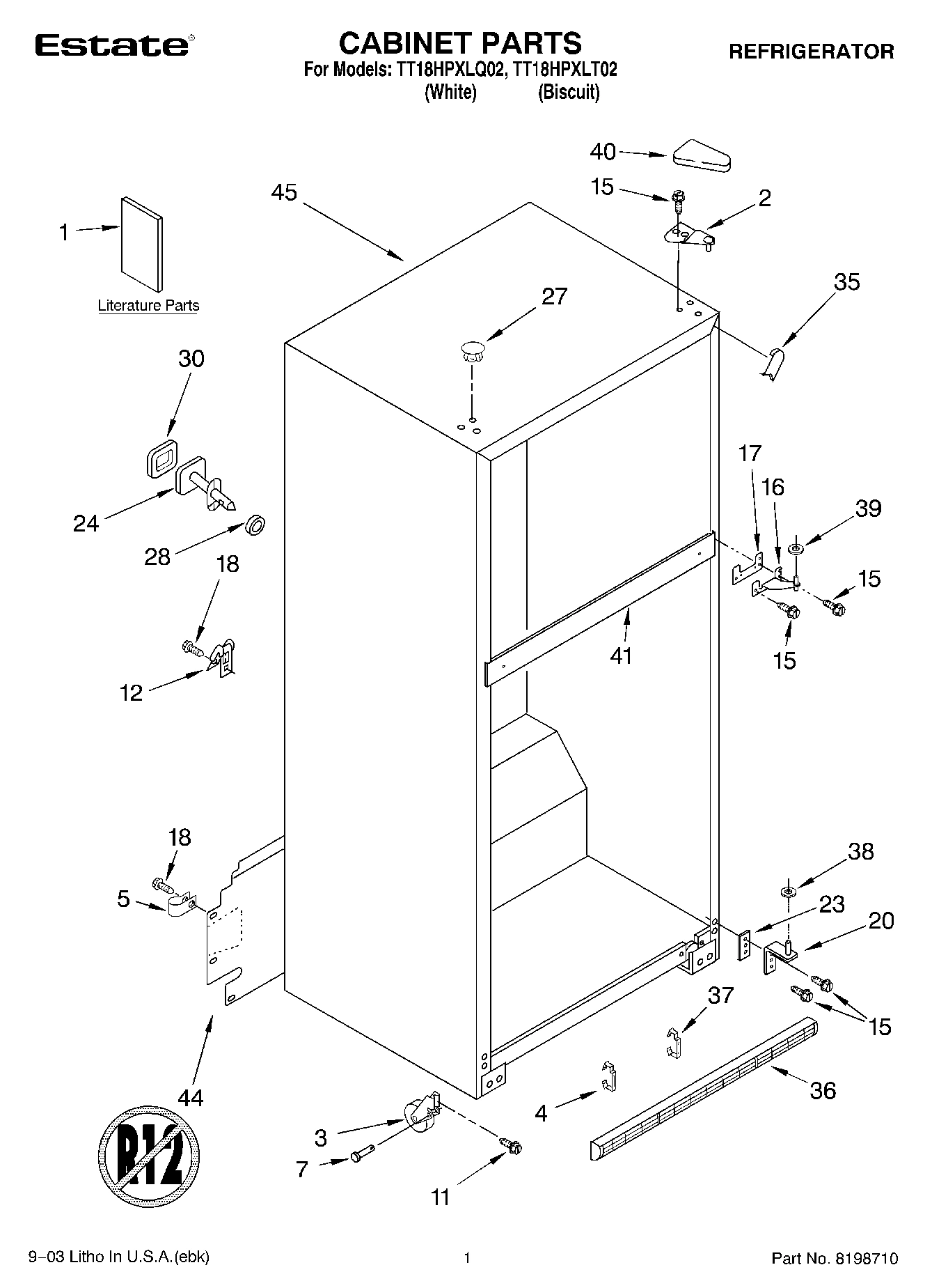 01 - CABINET PARTS