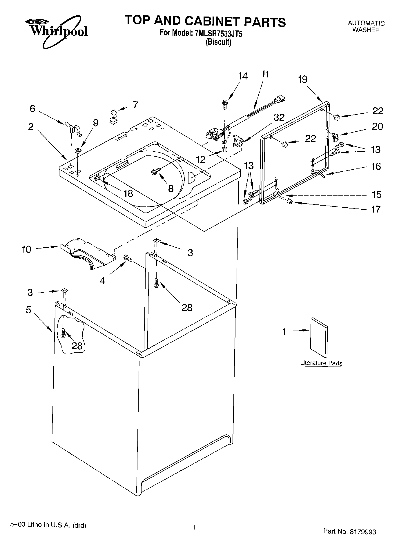 01 - TOP AND CABINET PARTS