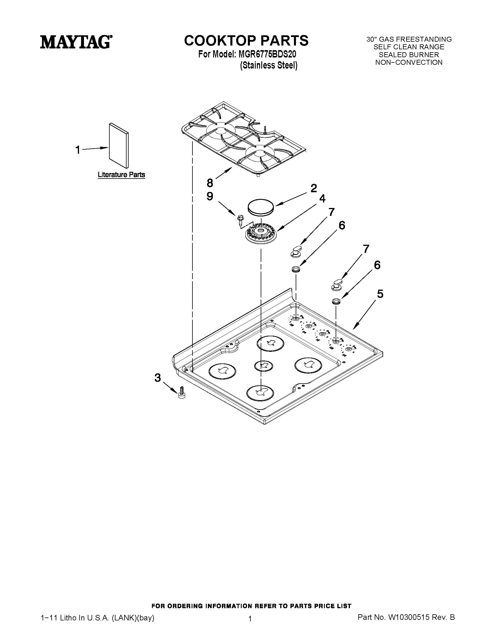 01 - COOKTOP PARTS