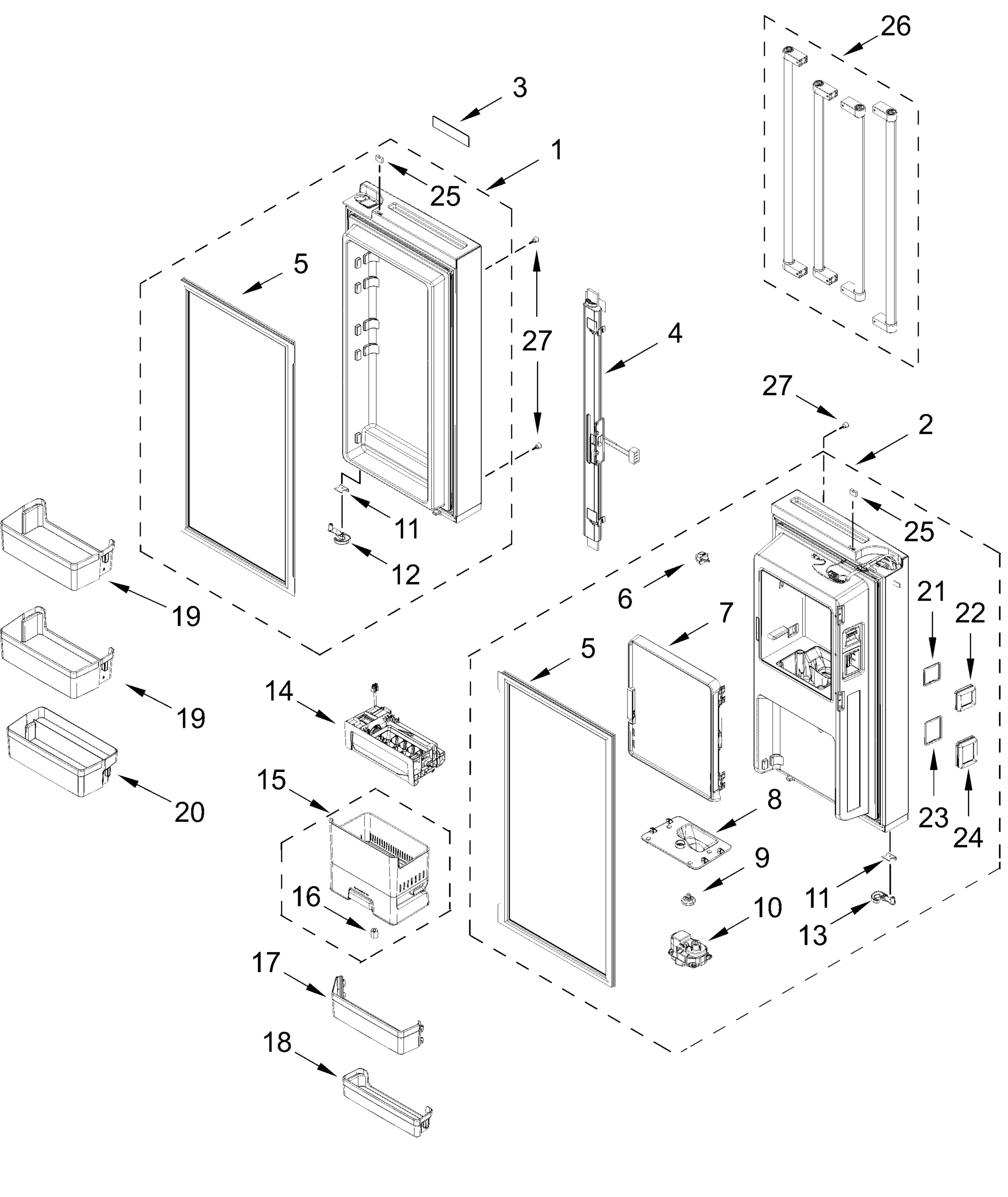 REFRIGERATOR DOOR PARTS