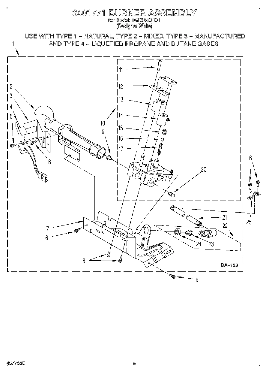 03 - 3401771 BURNER ASSEMBLY