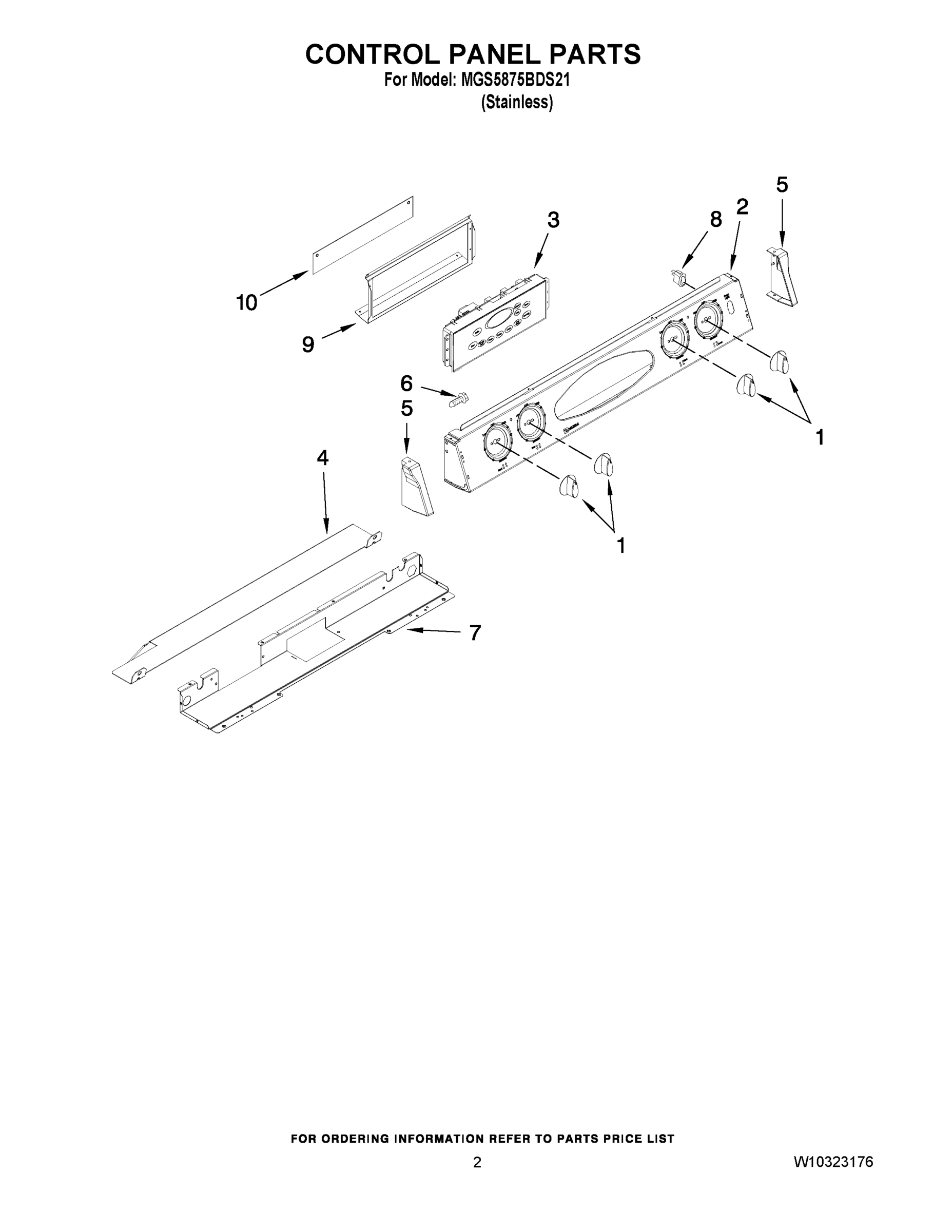 02 - CONTROL PANEL PARTS