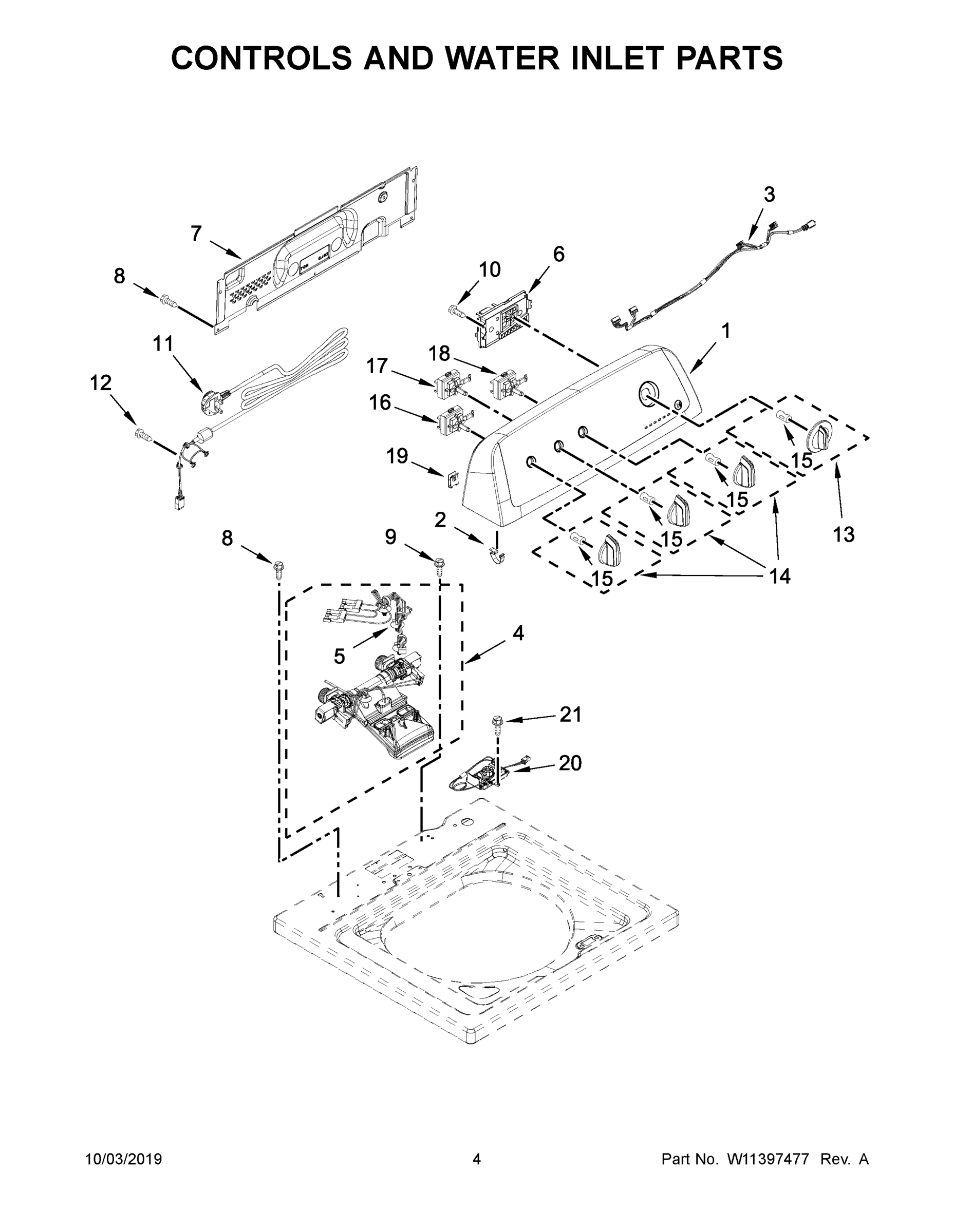 03 - CONTROLS AND WATER INLET PARTS
